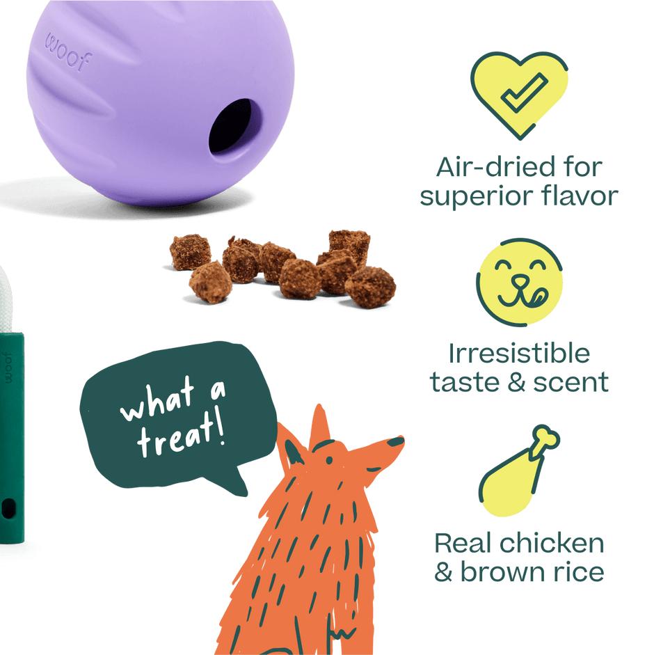 Woof Pet Puzzle Chicken Recipe Dog Treats, 5-oz