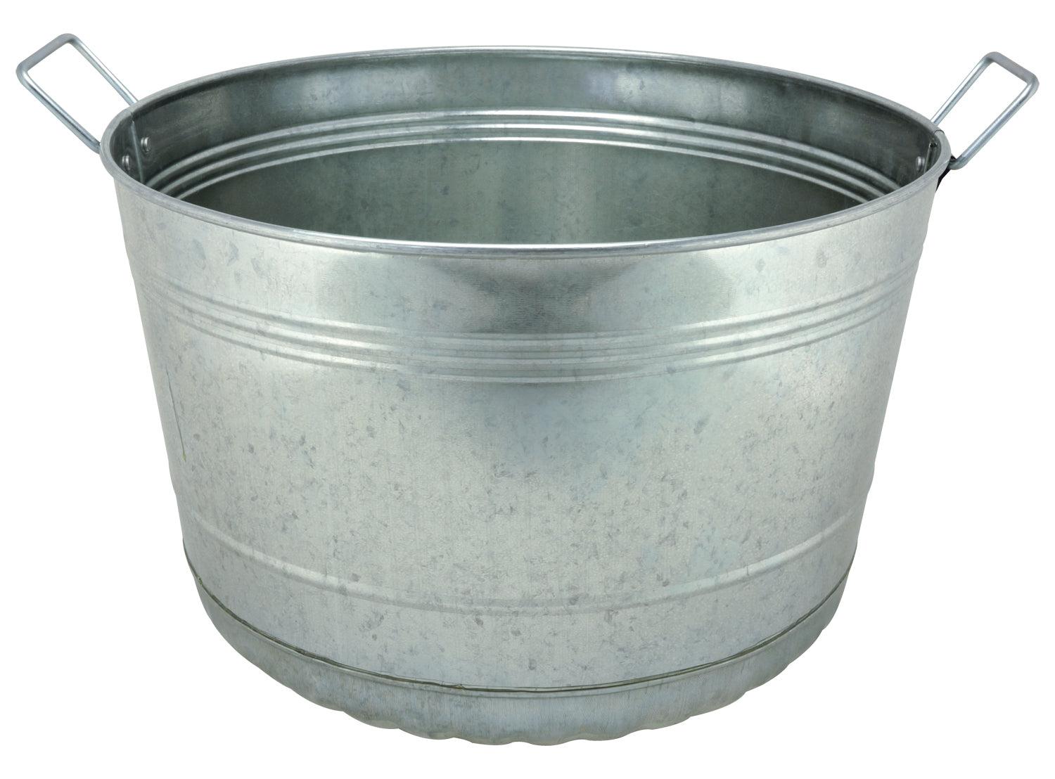Miller Little Giant Galvanized Bushel Tub for Livestock, 8-gal