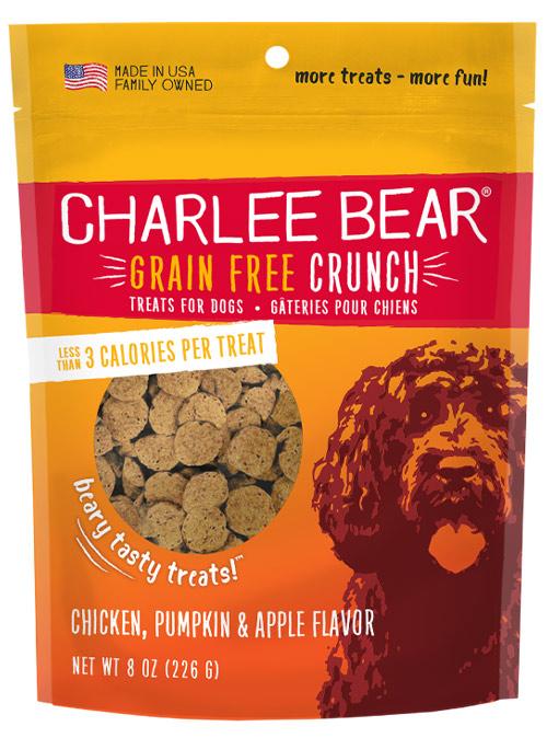 Charlee Bear Crunch Chicken, Pumpkin & Apple Grain-Free Dog Treats (CA)