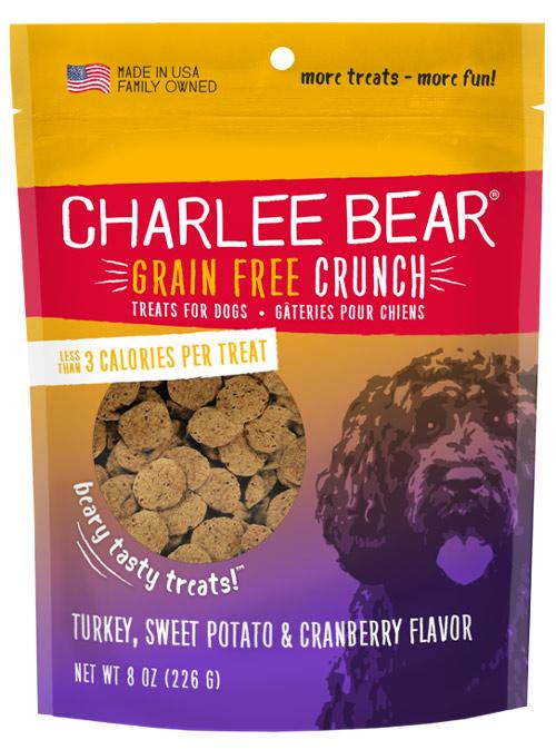 Charlee Bear Crunch Turkey, Sweet Potato & Cranberry Grain-Free Dog Treats (CA), 226-gram