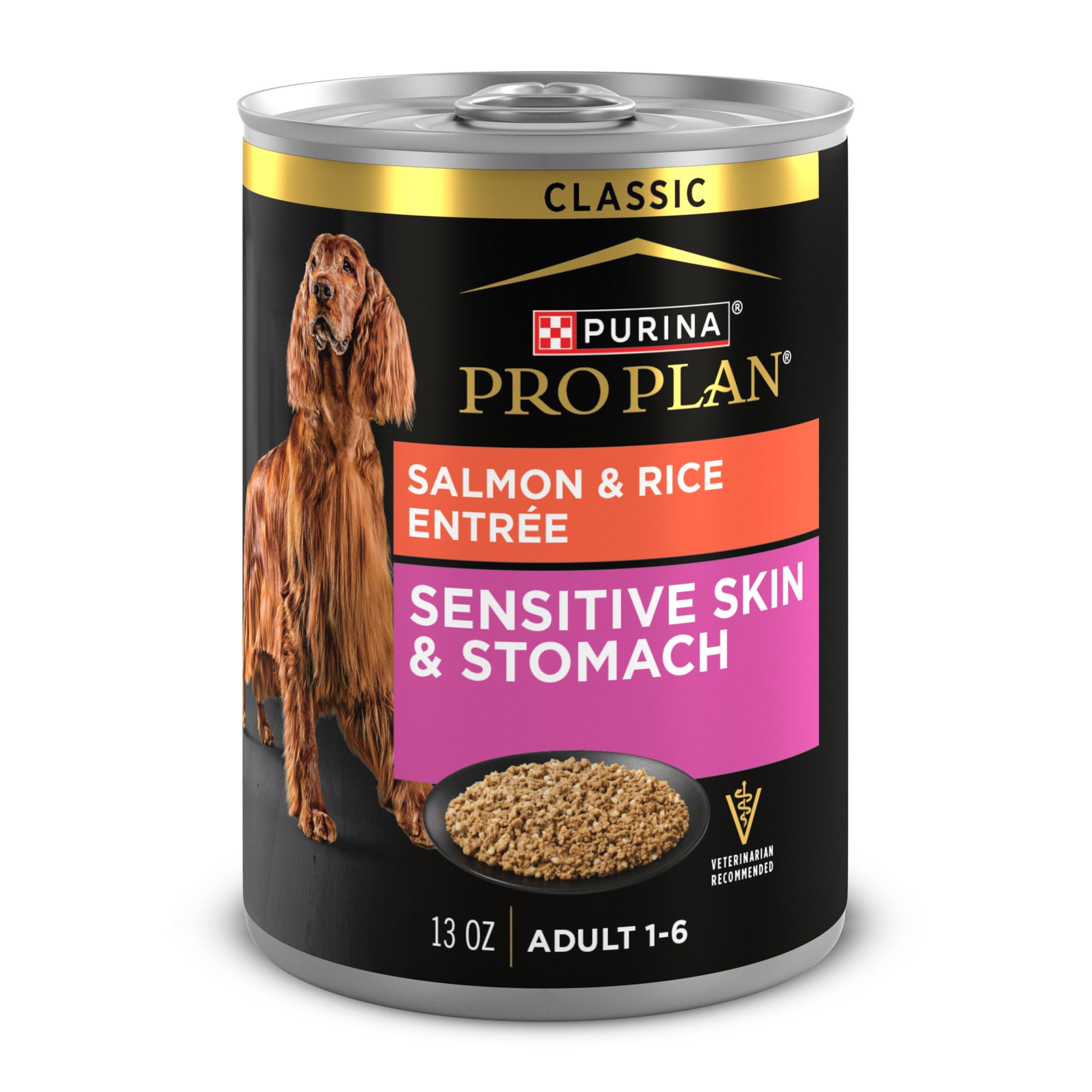 Purina Pro Plan Sensitive Skin & Stomach Salmon & Rice Entree Wet Dog Food Can