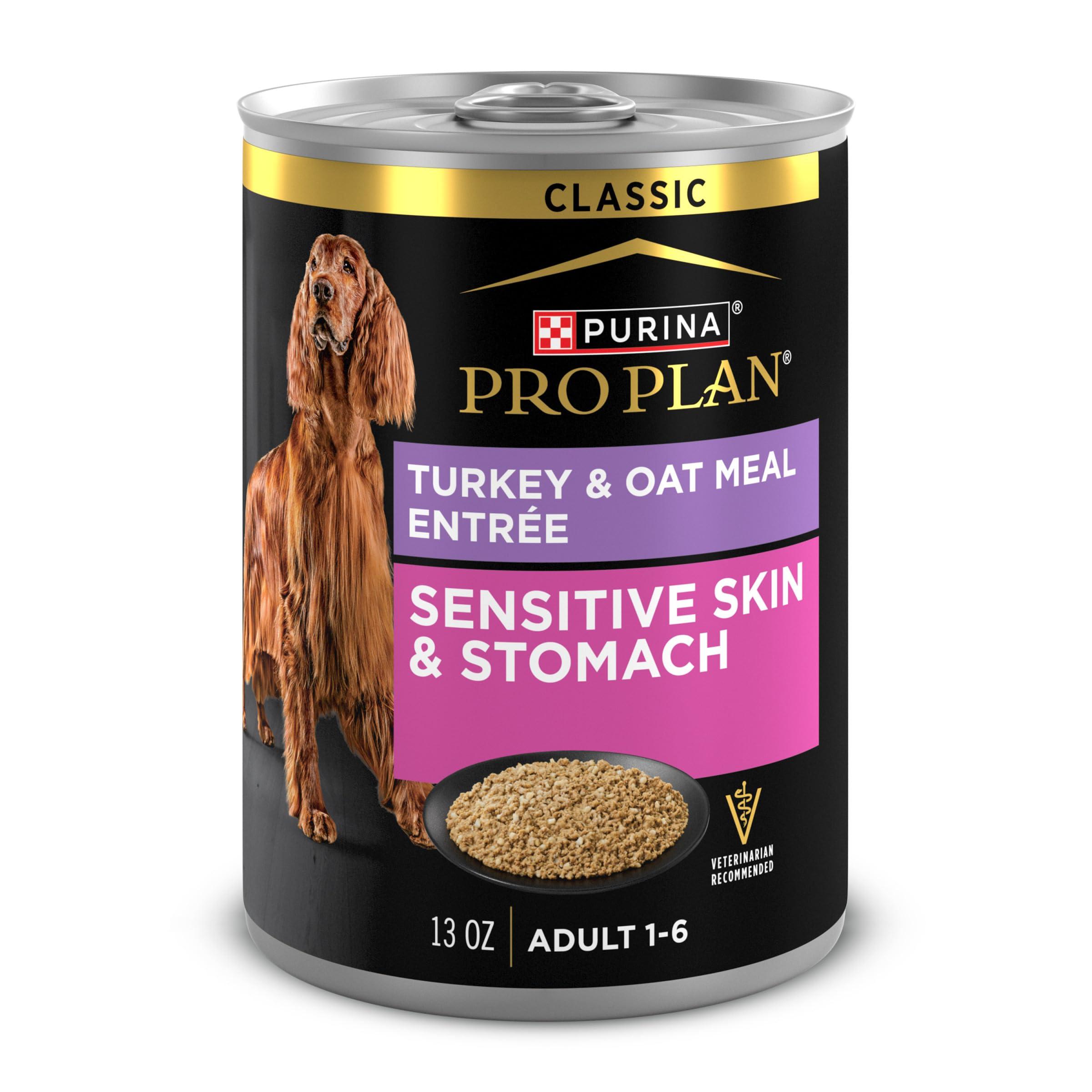 Purina Pro Plan Sensitive Skin & Stomach Turkey & Oat Meal Entree in Gravy Wet Dog Food Can