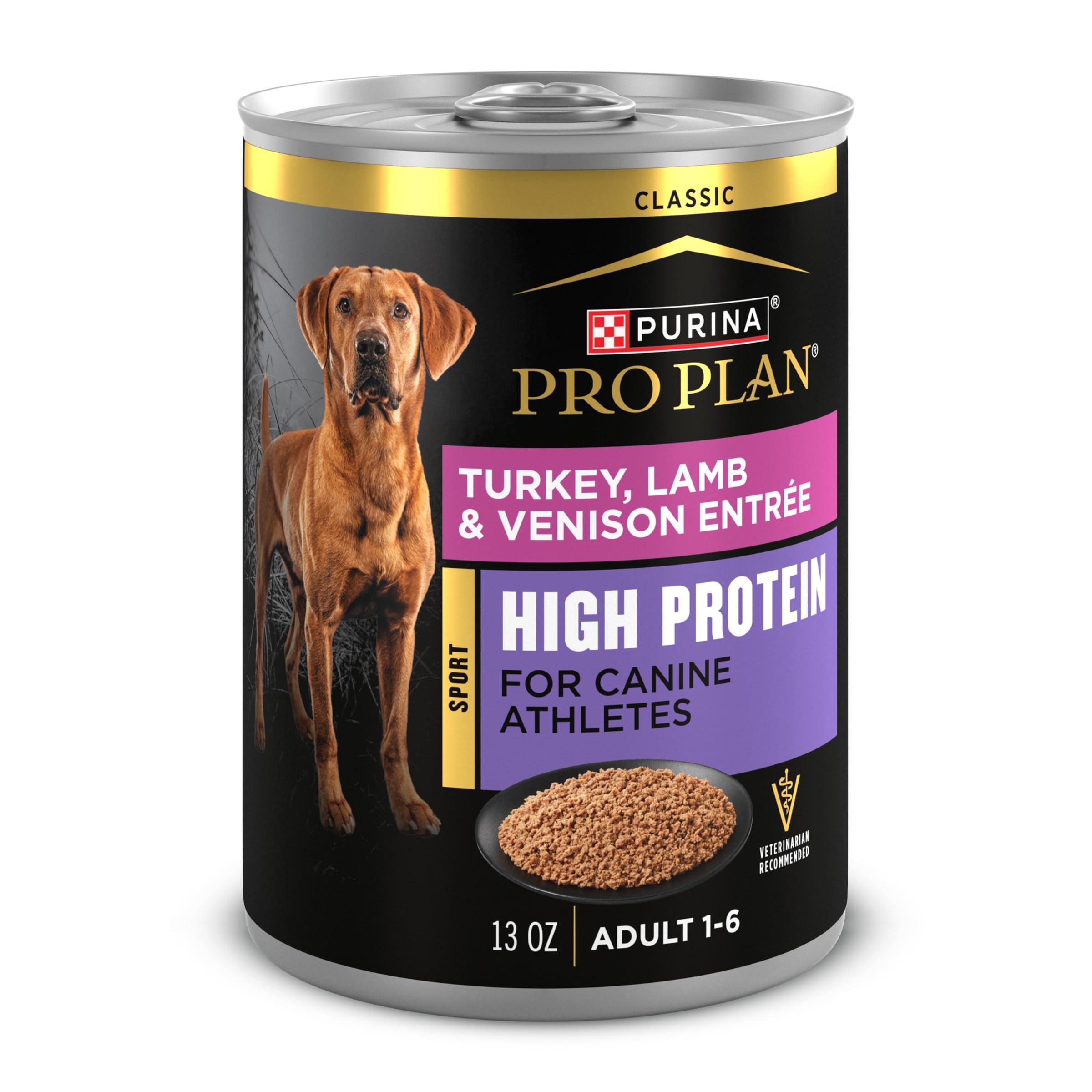 Purina Pro Plan Sport High Protein Turkey, Lamb & Venison Entree Wet Dog Food Can, 13-oz