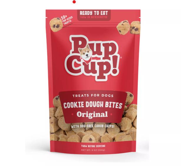 Pup Cup Cookie Dough Bites Original Frozen Dog Treats, 8-oz
