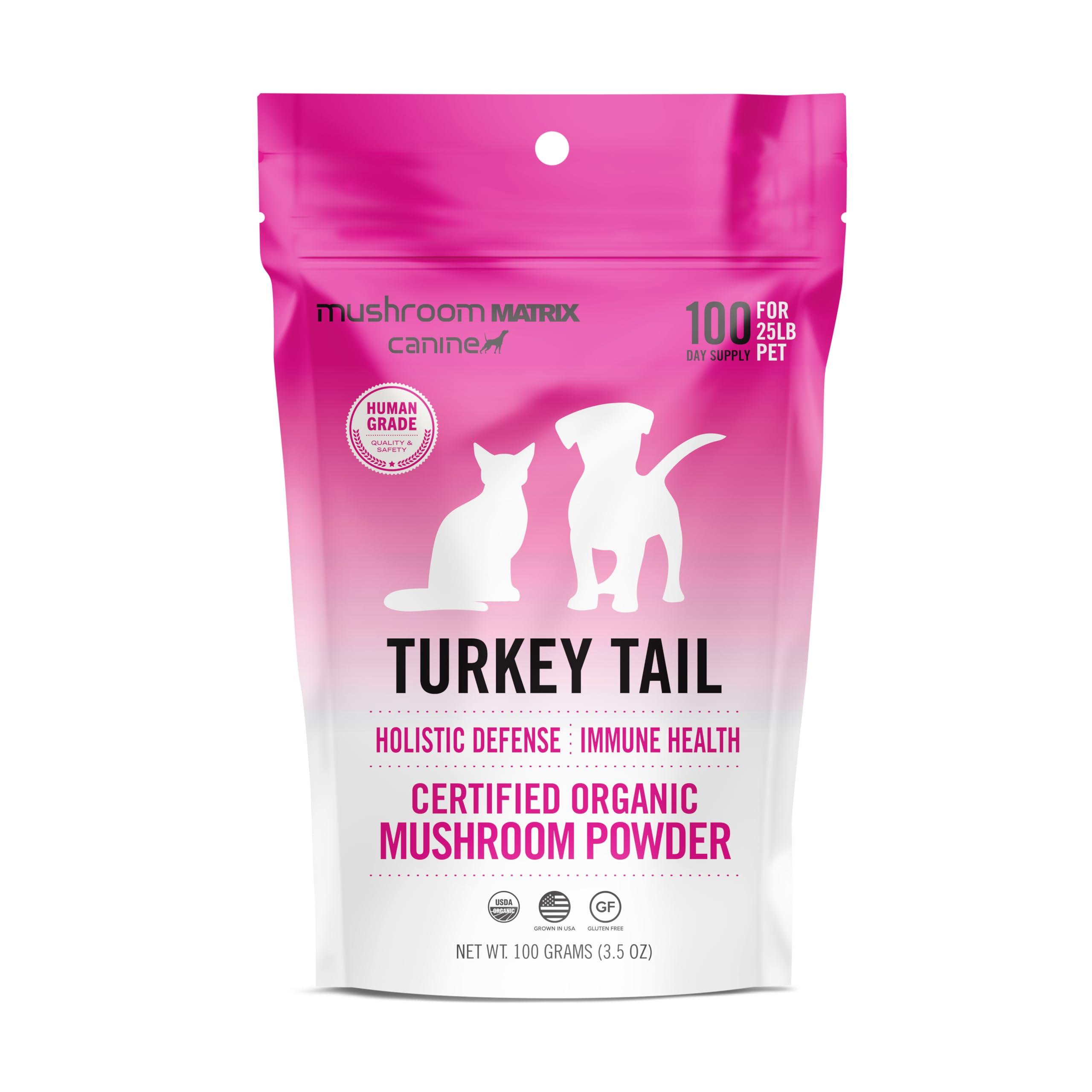 Mushroom Matrix Turkey Tail Organic Mushroom Powder Pet Supplement, 200-gram