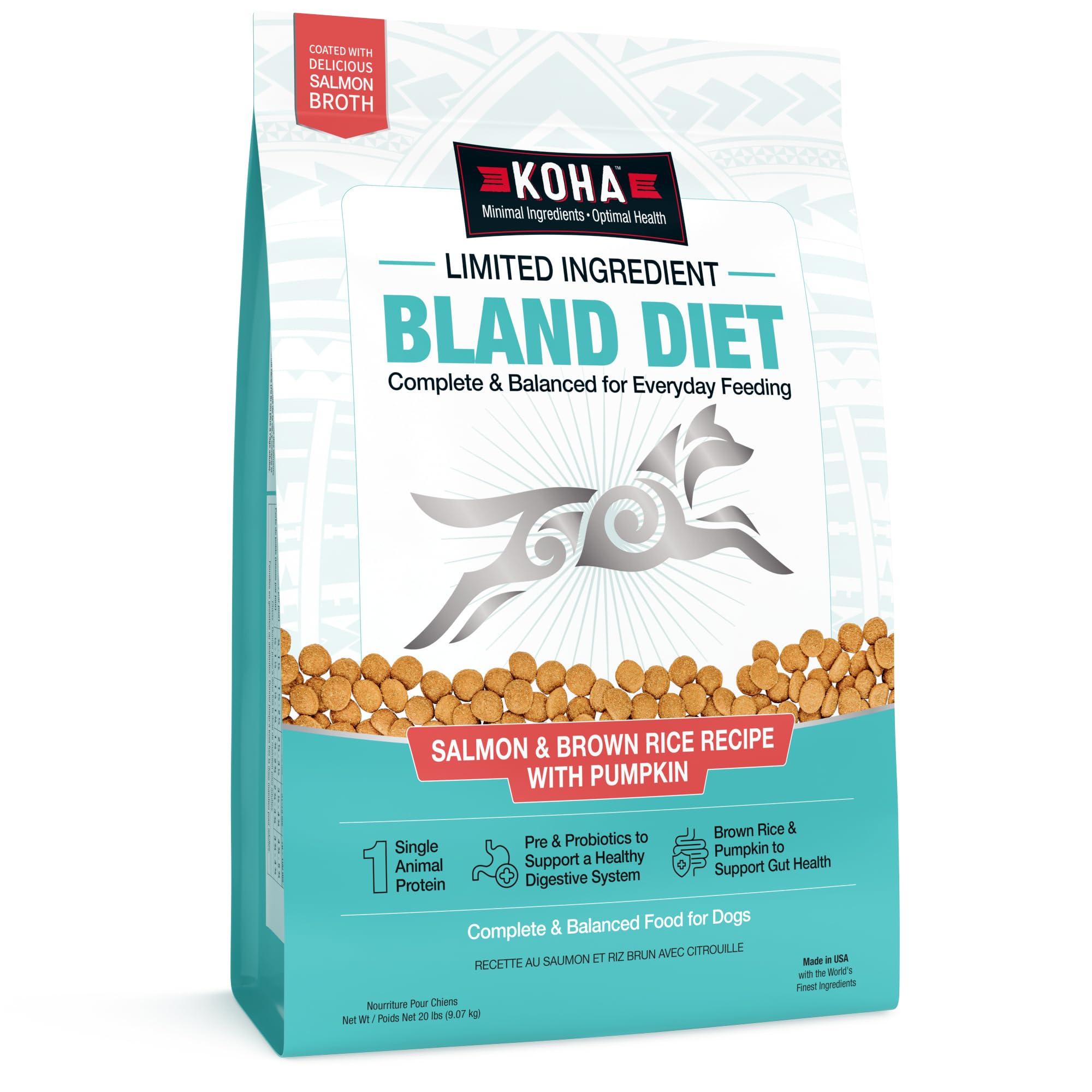KOHA Limited Ingredient Bland Diet Salmon & Brown Rice Dry Dog Food, 20-lb