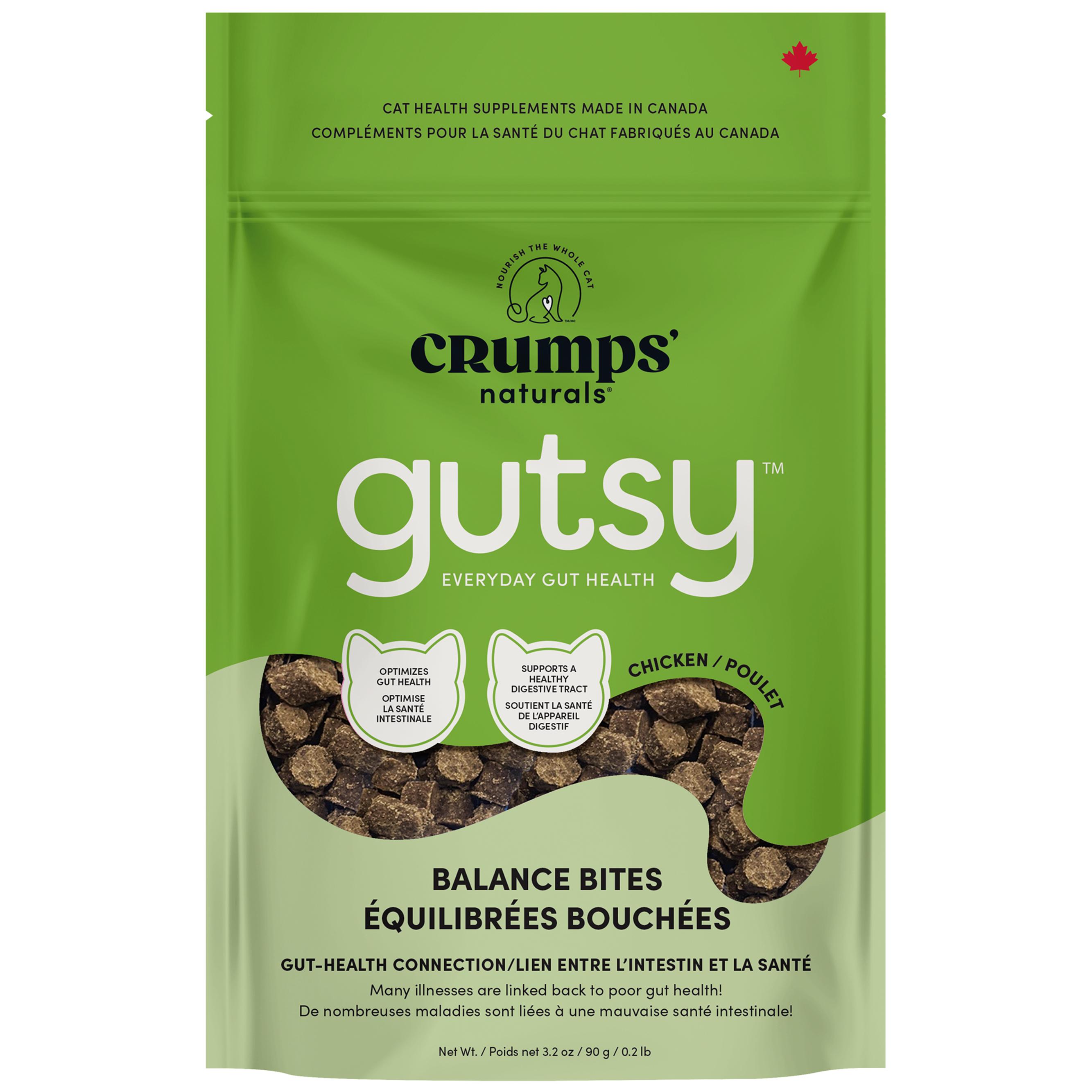 Crumps' Naturals Gutsy Balance Bites Cat Supplement, 3.2-oz|90-gram