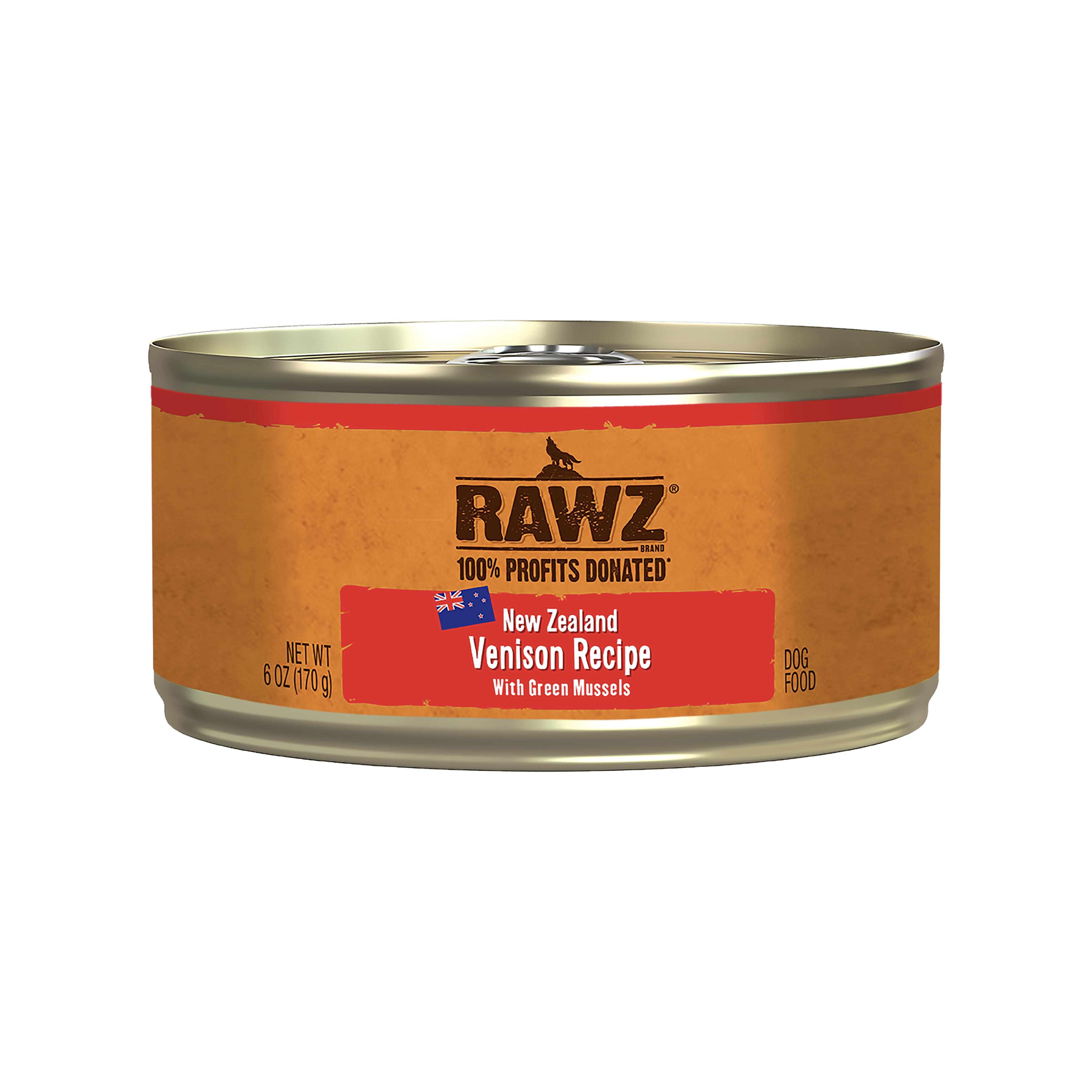 RAWZ 94% Venison with Green Mussels Pate Wet Dog Food Can