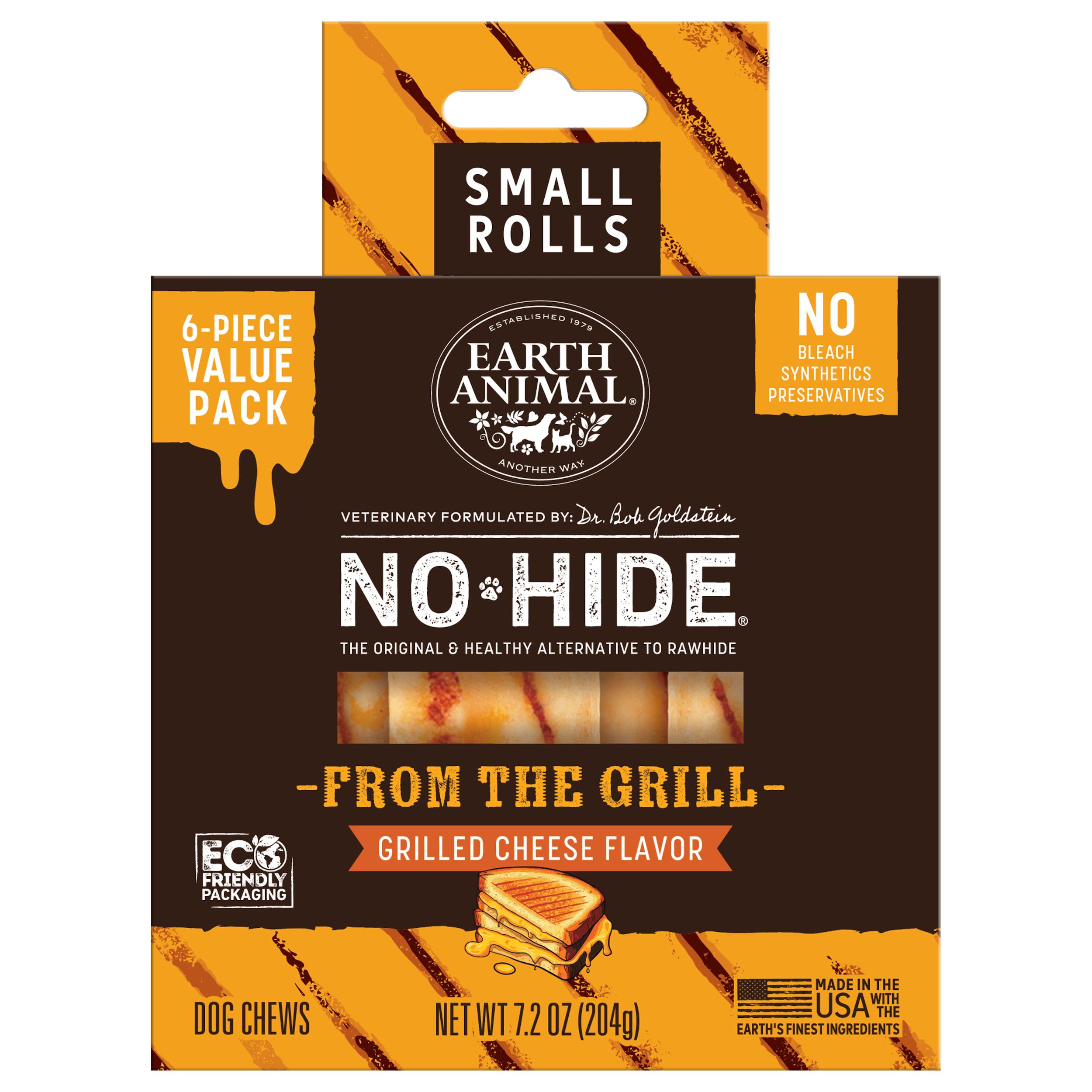 Earth Animal No-Hide From the Grill Grilled Cheese Rolls Value Pack Dog Treats, Small