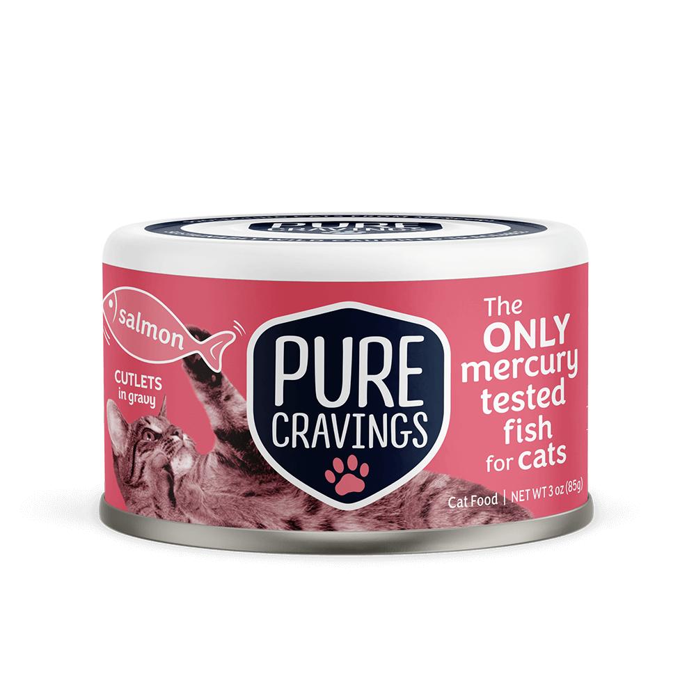 Pure Cravings Salmon Cutlets in Gravy Wet Cat Food Can, 3-oz