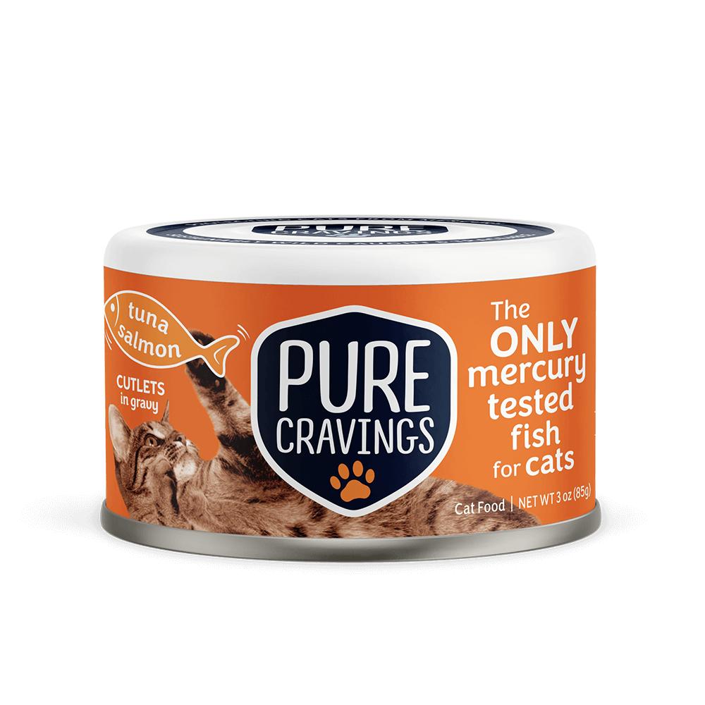 Pure Cravings Tuna & Salmon Cutlets in Gravy Wet Cat Food Can