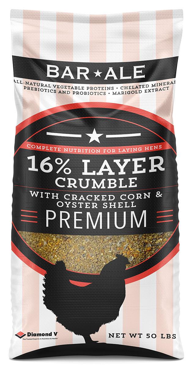 Bar ALE 16% Layer Crumble with Cracked Corn & Oyster Shell Poultry Feed