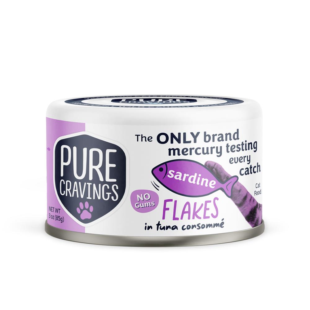 Pure Cravings Sardine in Tuna Consomme Flakes Wet Cat Food Can