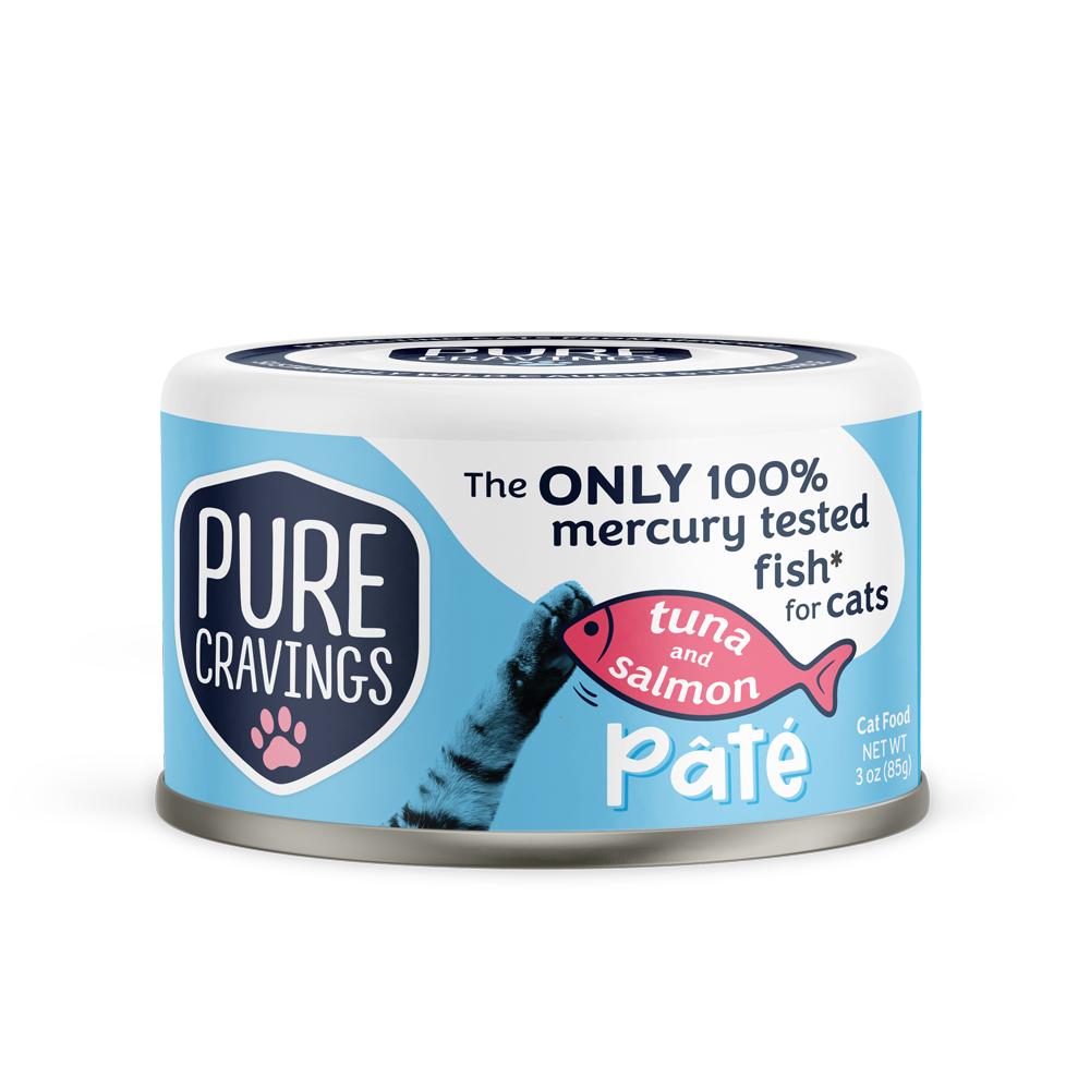 Pure Cravings Tuna & Salmon Pate Wet Cat Food Can, 3-oz