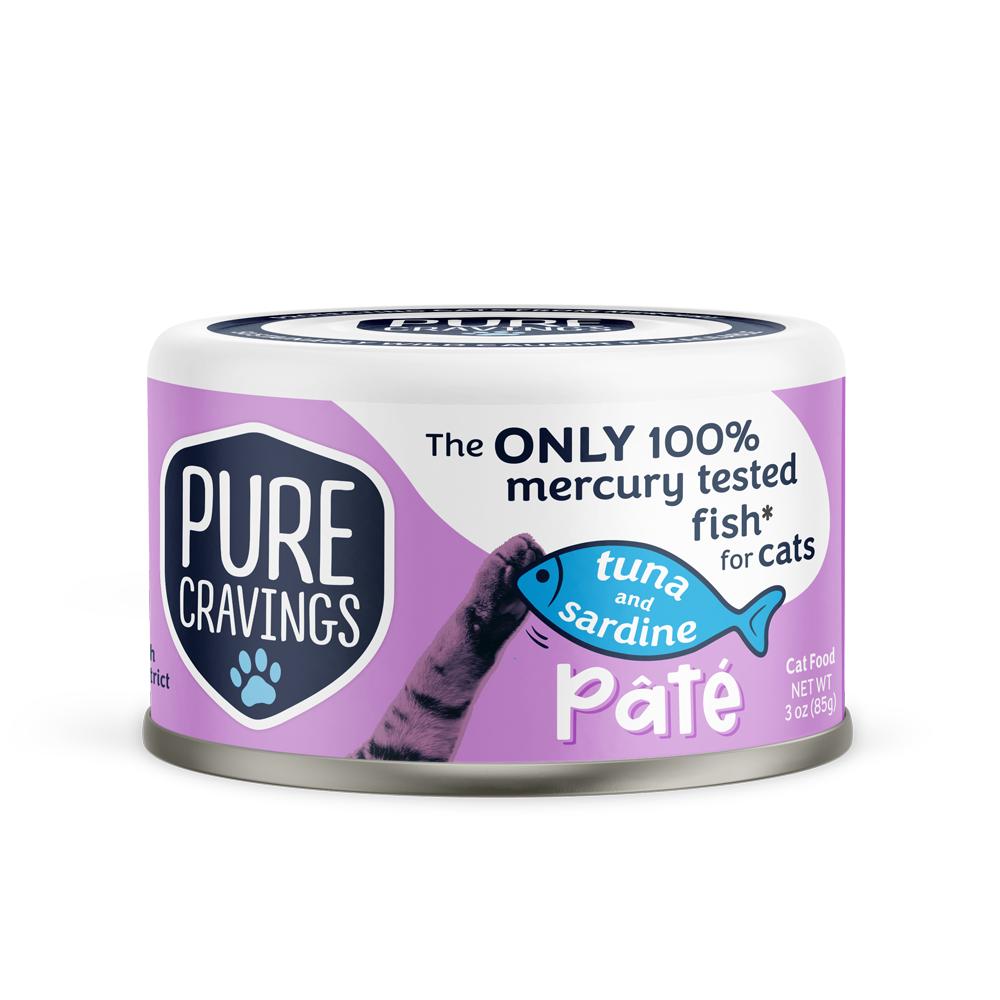 Pure Cravings Tuna & Sardine Pate Wet Cat Food Can, 3-oz
