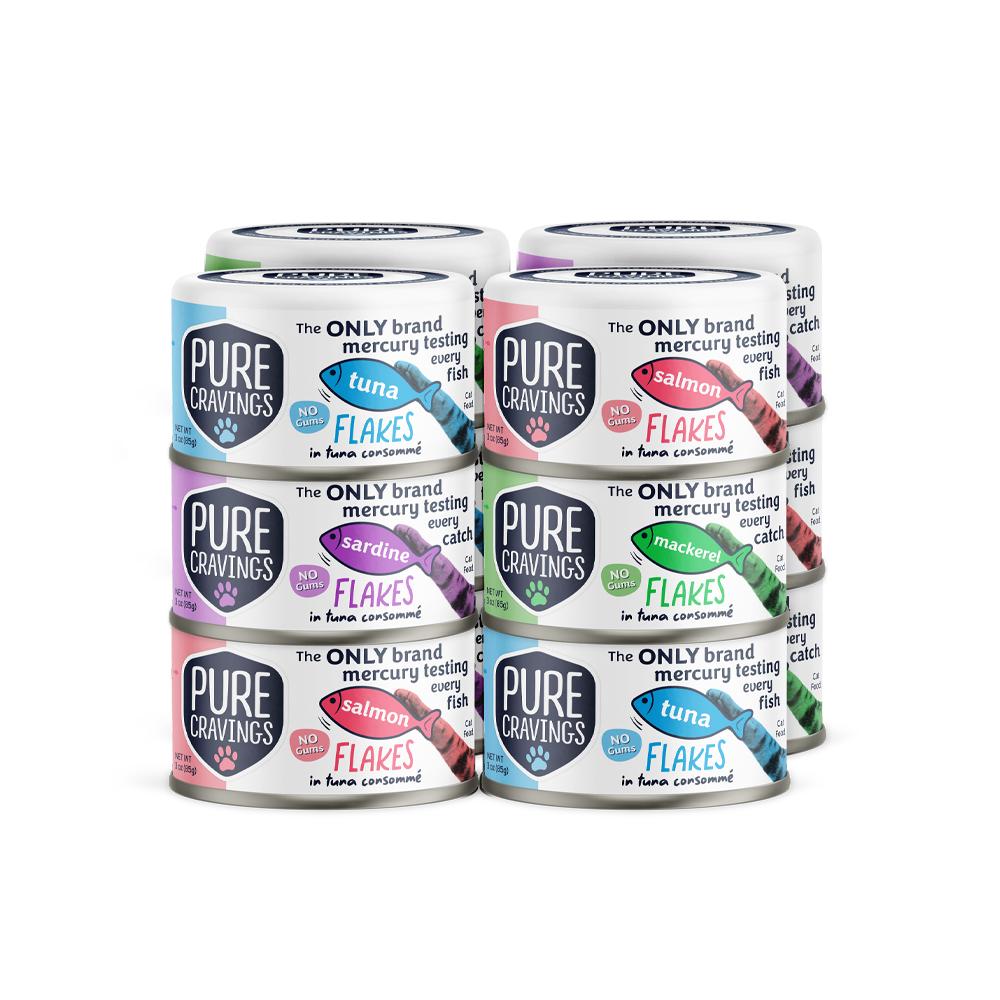 Pure Cravings Flakes in Consomme Variety Wet Cat Food Can