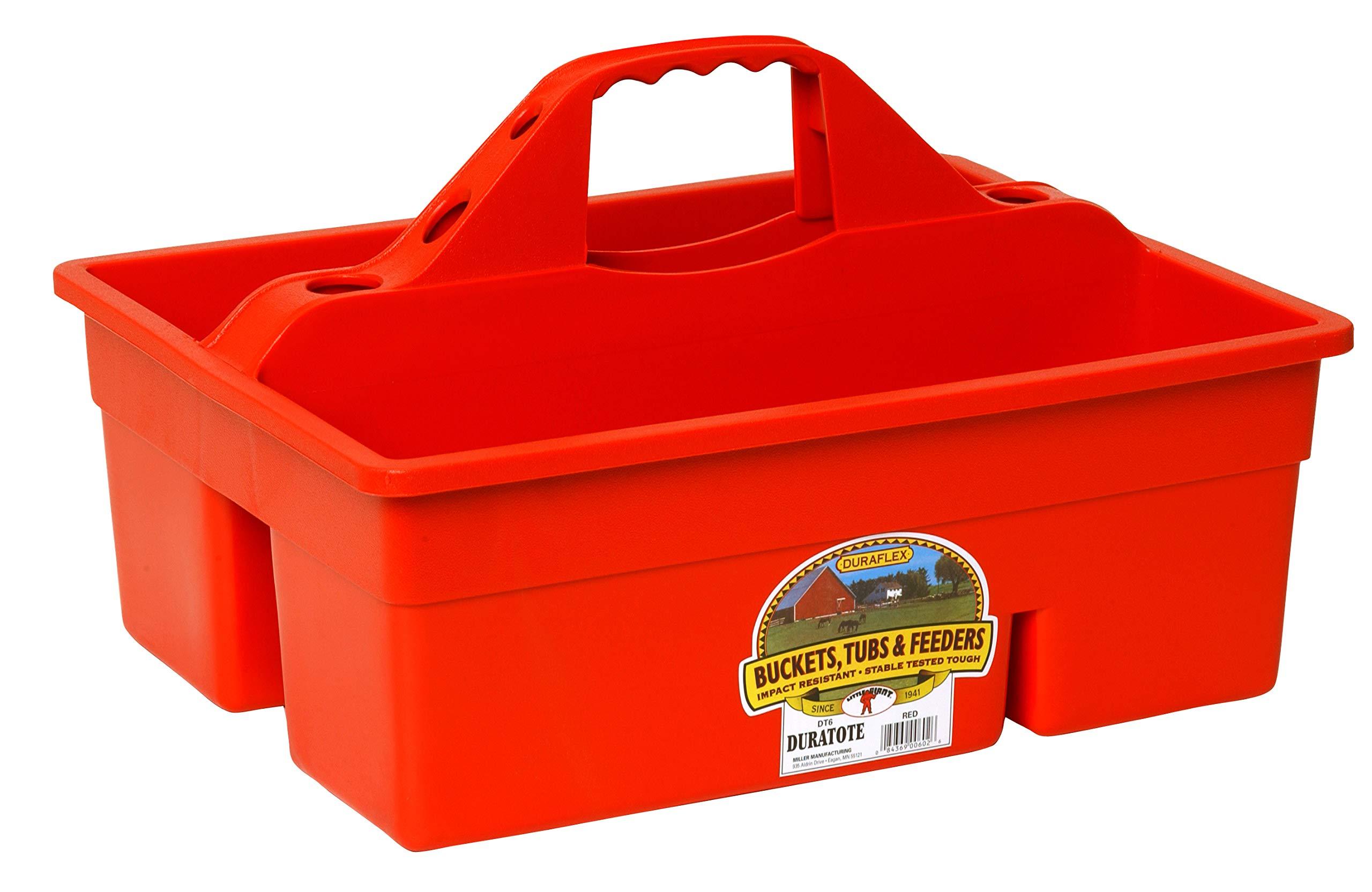 Miller Little Giant Duratote Plastic Livestock Tote Box, Red, 18-in