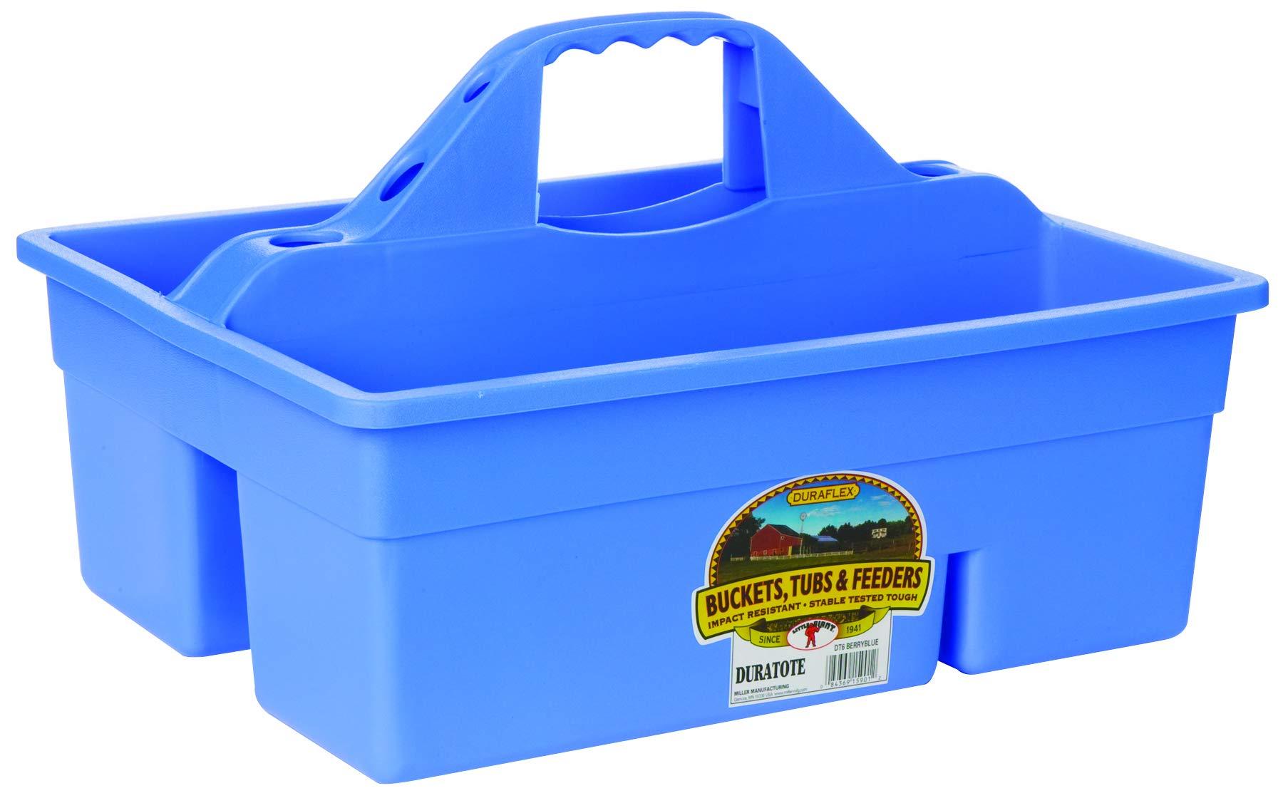 Miller Little Giant Duratote Plastic Livestock Tote Box, Berry Blue