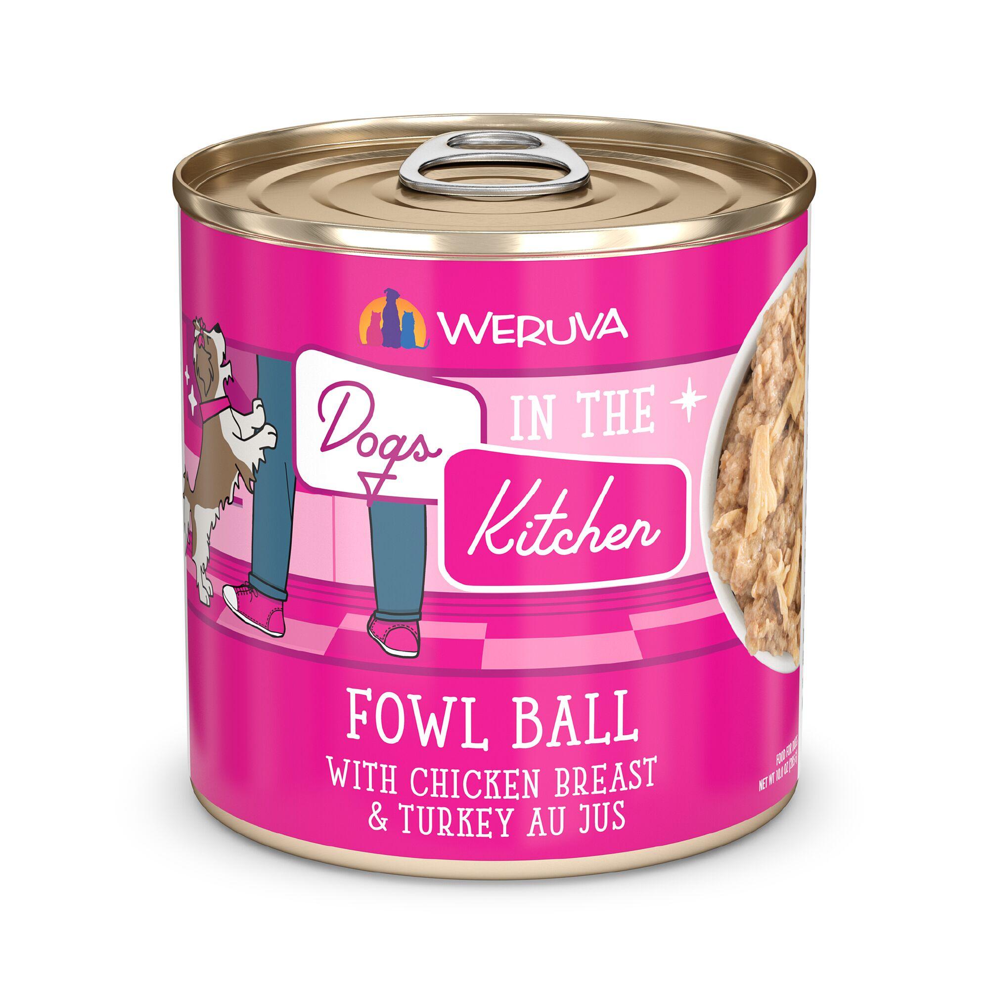 Dogs in the Kitchen Fowl Ball with Chicken Breast & Turkey Au Jus Wet Dog Food Can