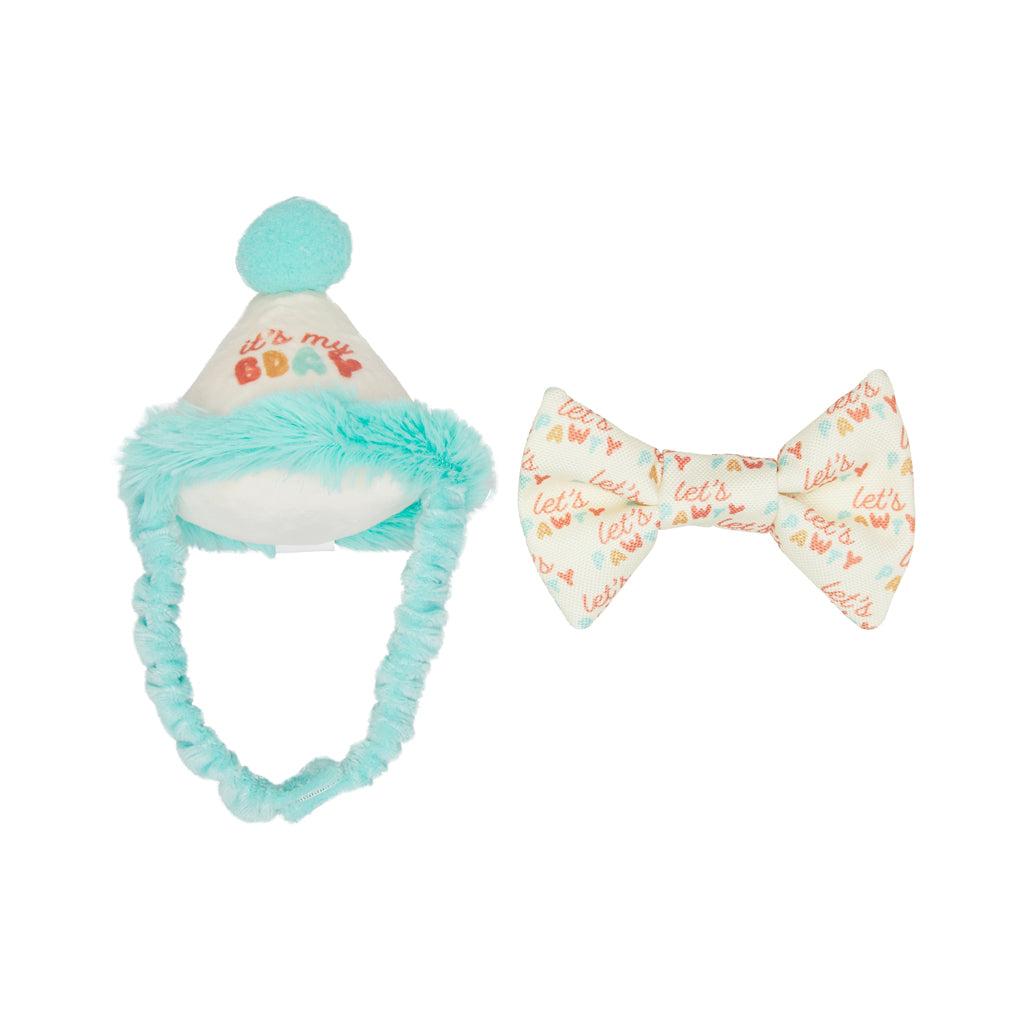 Pearhead Happy Purrday Cat Hat & Bowtie Set, 2-piece