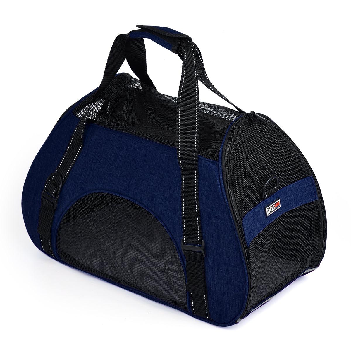Dogline Pet Carrier Bag, Blue, 22 x 10 x 14-in