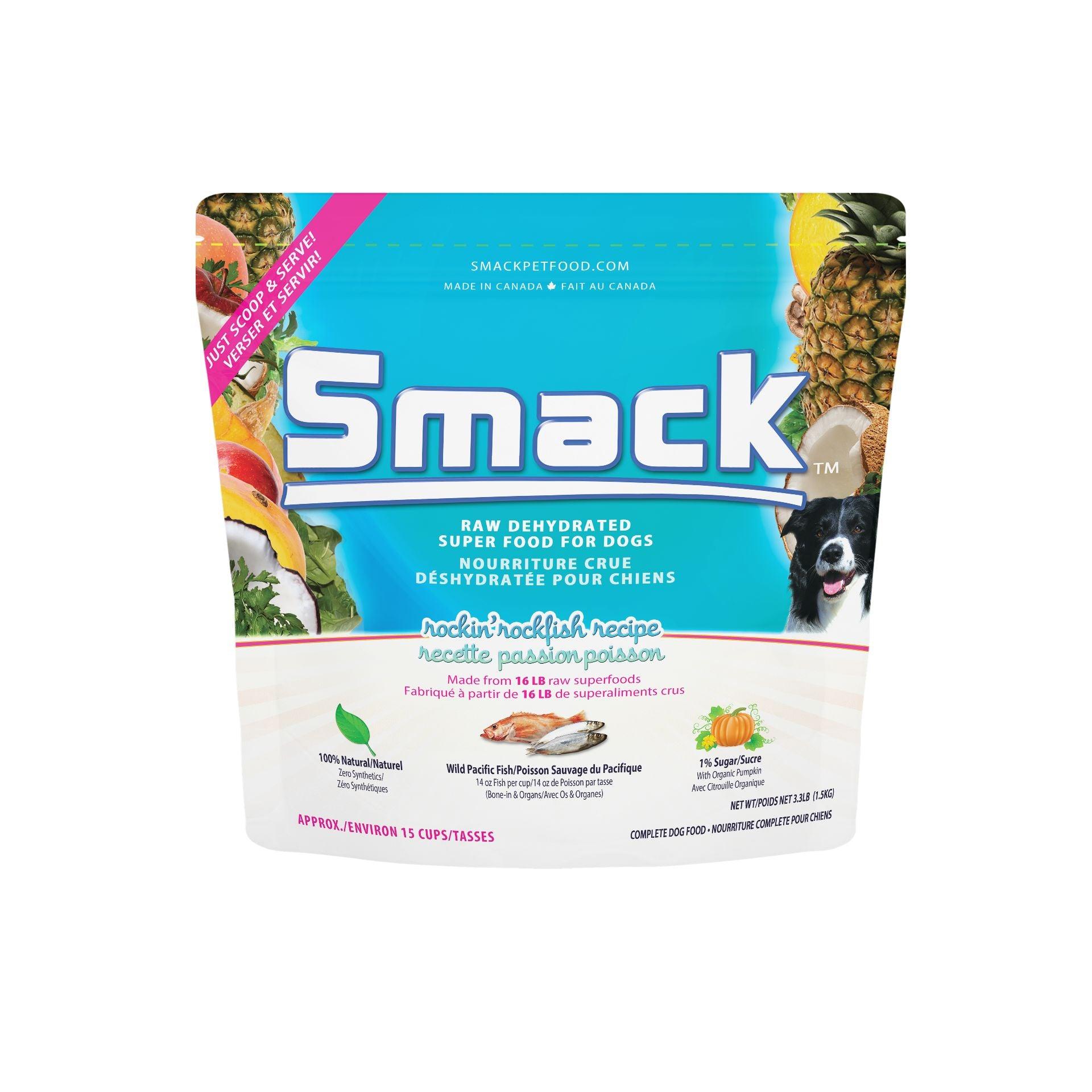Smack Pet Food Rockin' Rockfish Dehydrated Dog Food, 3.3-lb|1.5-kg