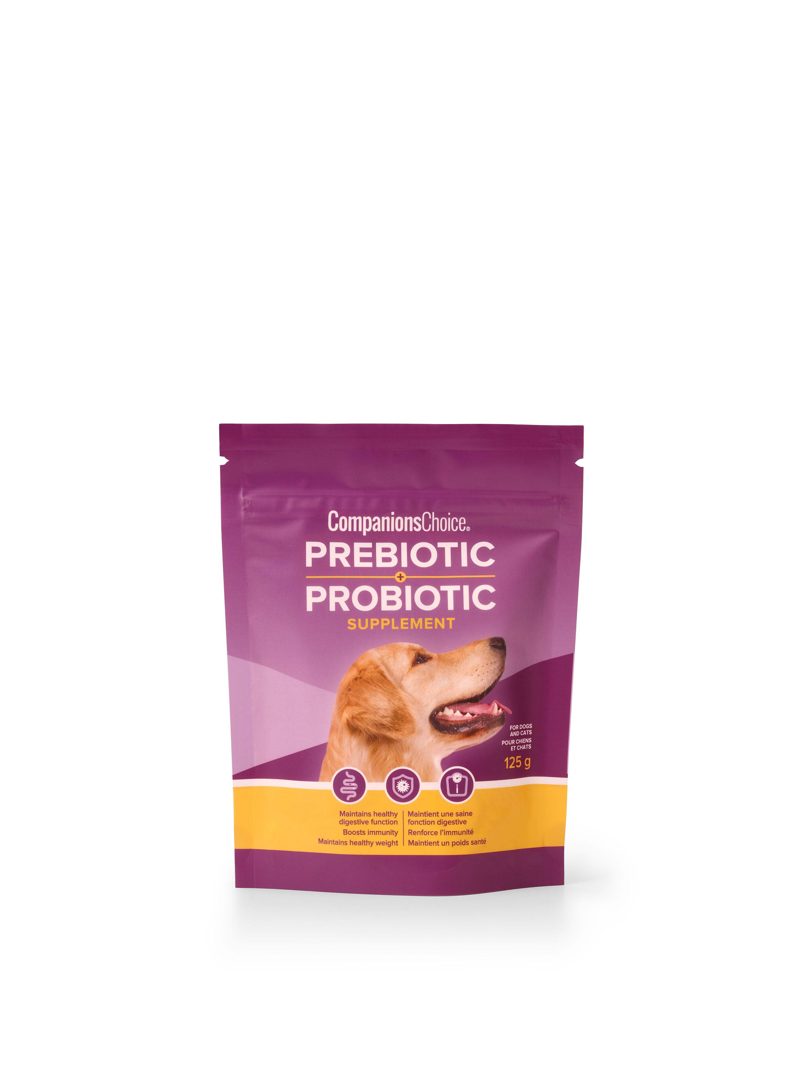 Companions Choice Prebiotic + Probiotic Powder Dog & Cat Supplement, 125-gram