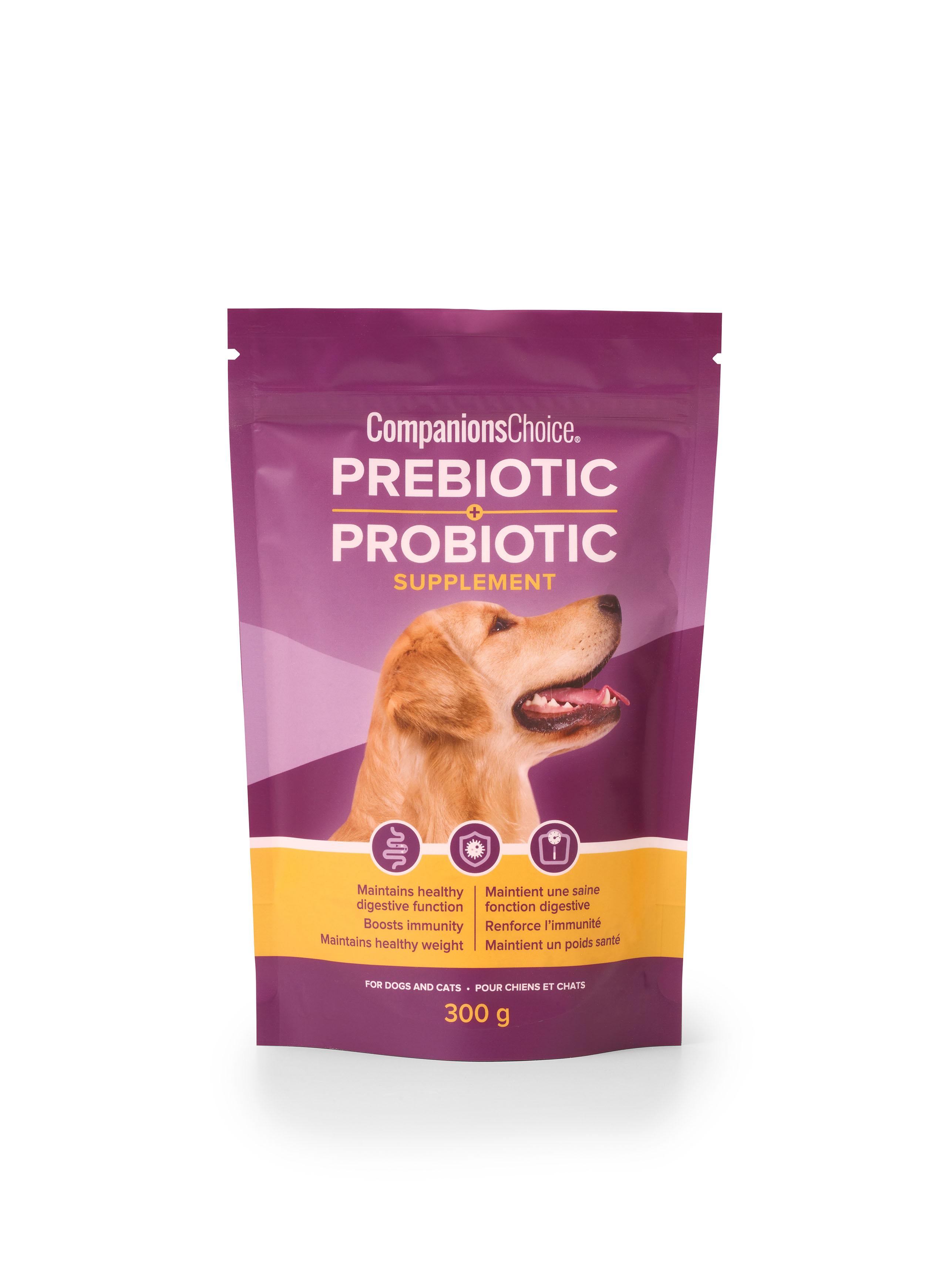 Companions Choice Prebiotic + Probiotic Powder Dog & Cat Supplement, 300-gram