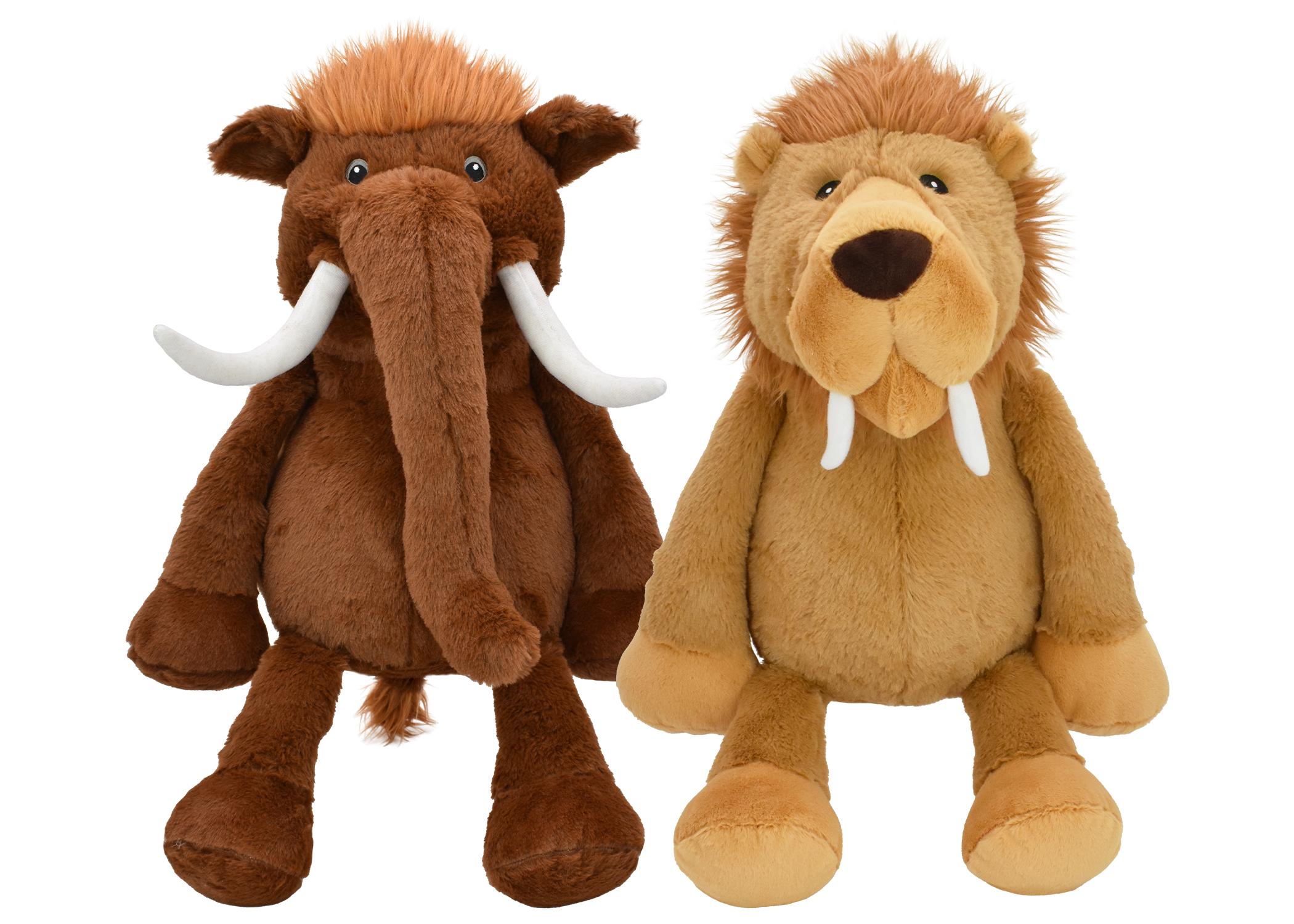 Multipet Mammoth & Sabertooth Tiger Dog Toy, Jumbo