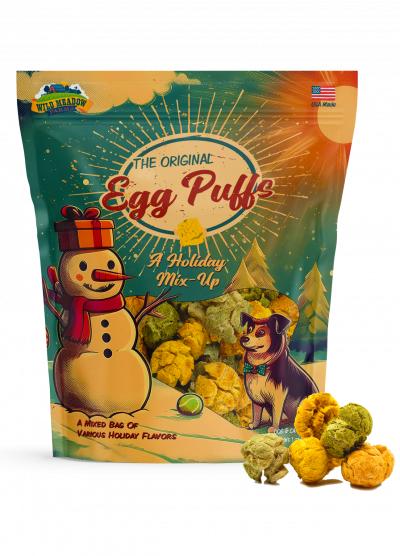 Wild Meadow Farms A Holiday Mix-Up Egg Puffs Dog Treats, 1-oz