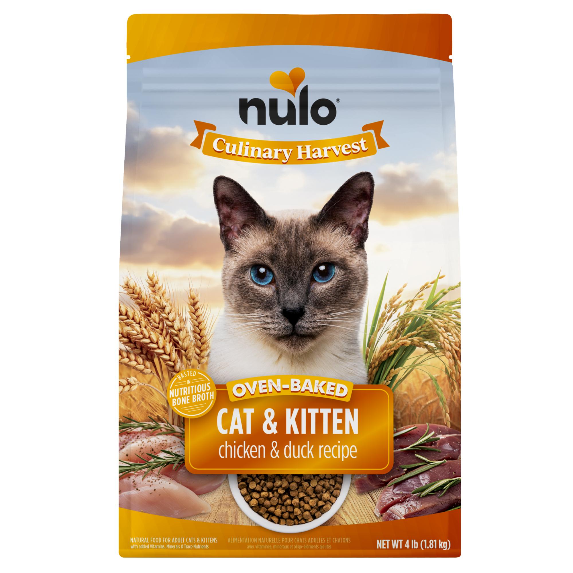 Nulo Culinary Harvest Oven-Baked Chicken & Duck Dry Cat & Kitten Food, 4-lb