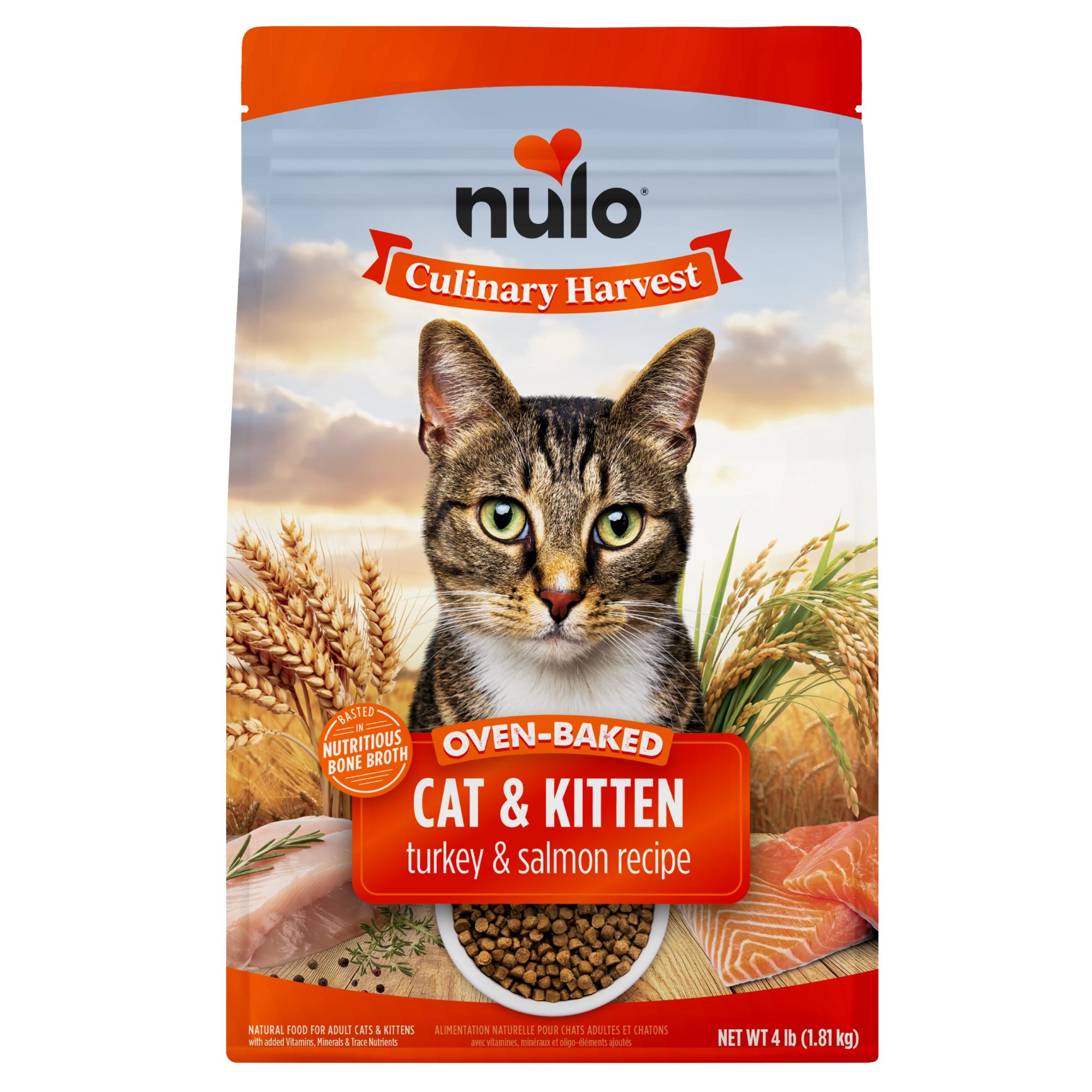 Nulo Culinary Harvest Oven-Baked Turkey & Salmon Dry Cat & Kitten Food, 4-lb