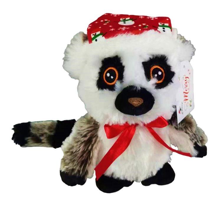 Steel Dog Holiday Baby Lemur with Hat Dog Toy