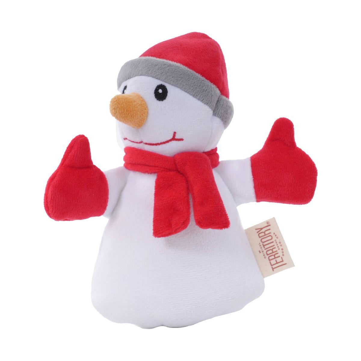 Original Territory Snowman Plush Dog Toy, 8-in