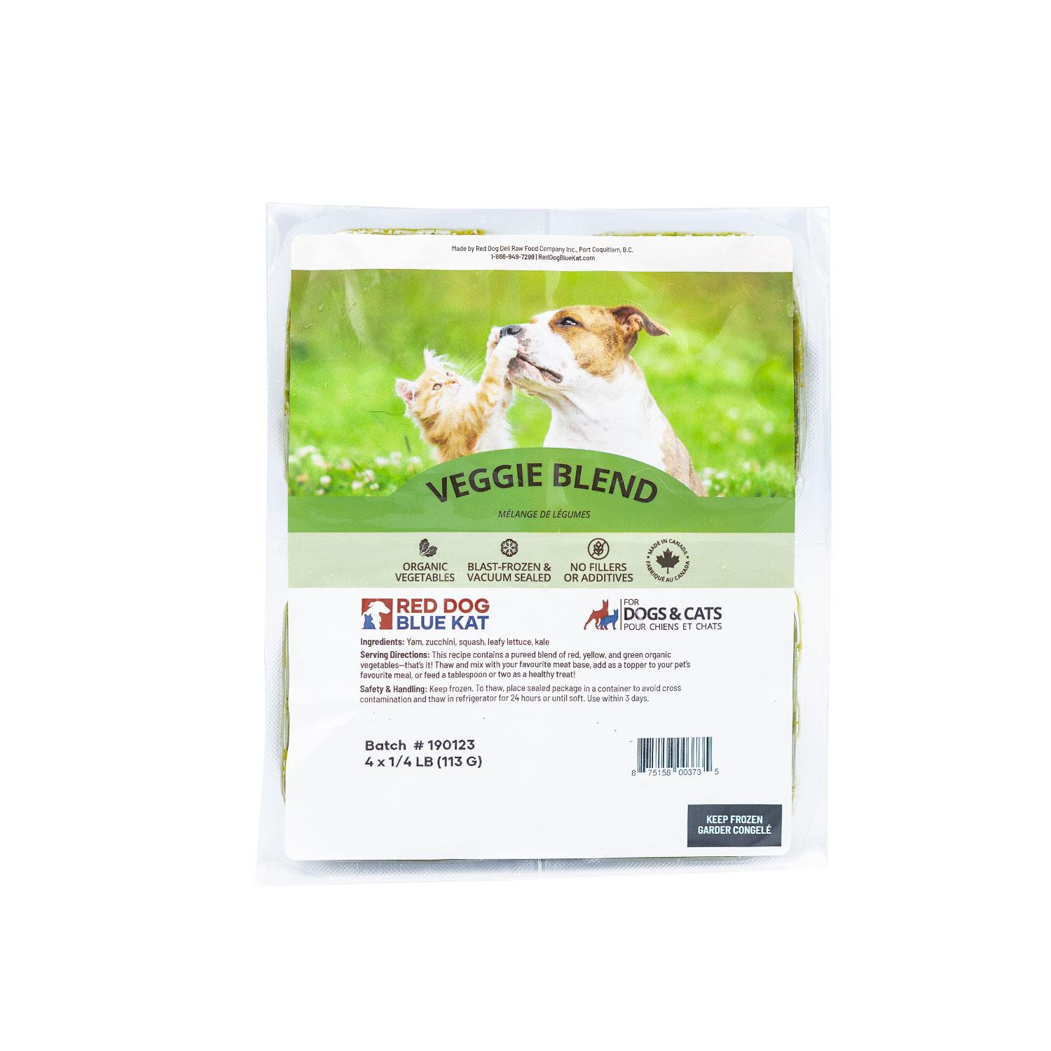 Red Dog Blue Kat Veggie Blend Frozen Dog & Cat Food
