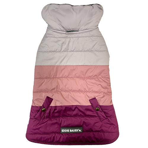 Petrageous Eddie Bauer Flora Colorblock Dog Parka, Purple/Gray, X-Large