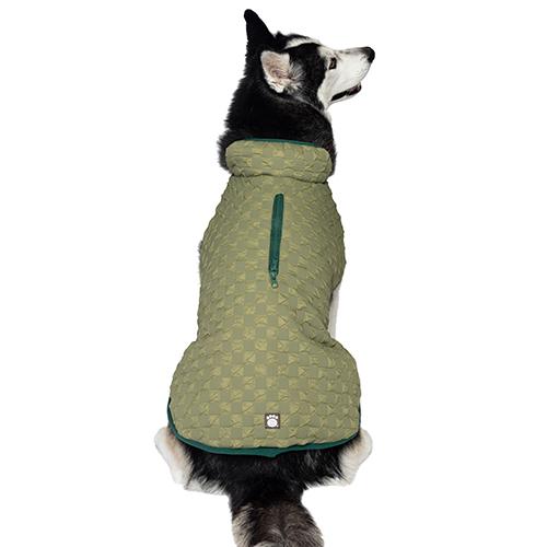 Petrageous Luna Peak Harness Dog Parka, Green/Teal, Medium