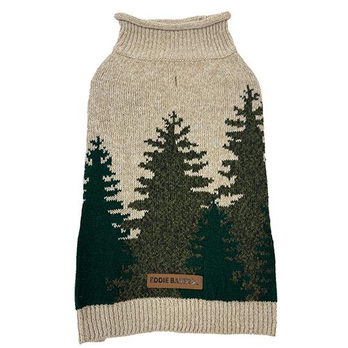Petrageous Eddie Bauer Treeline Dog Sweater, Heathered/Oatmeal, Large