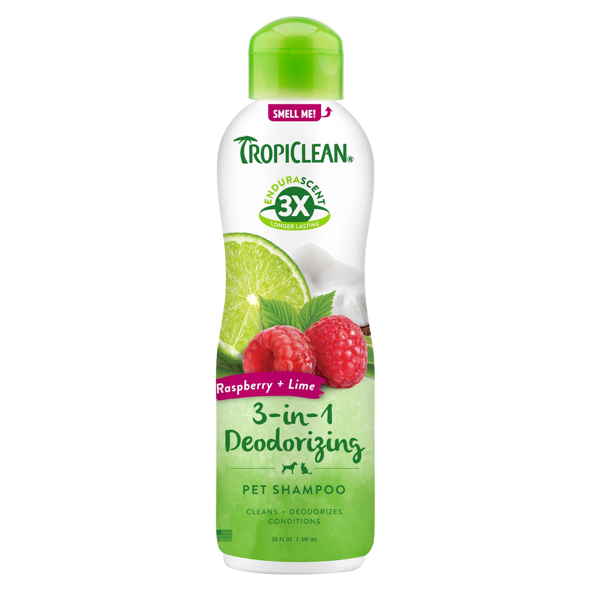 TropiClean EnduraScent Raspberry Lime Deodorizing Pet Shampoo