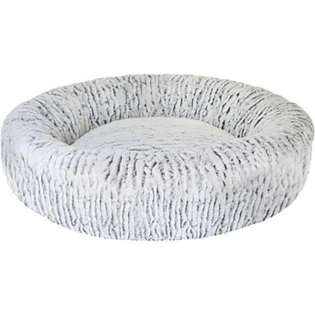 Ethical Spot Sleep Zone Two-Tone Round Plush Dog Bed, White/Black