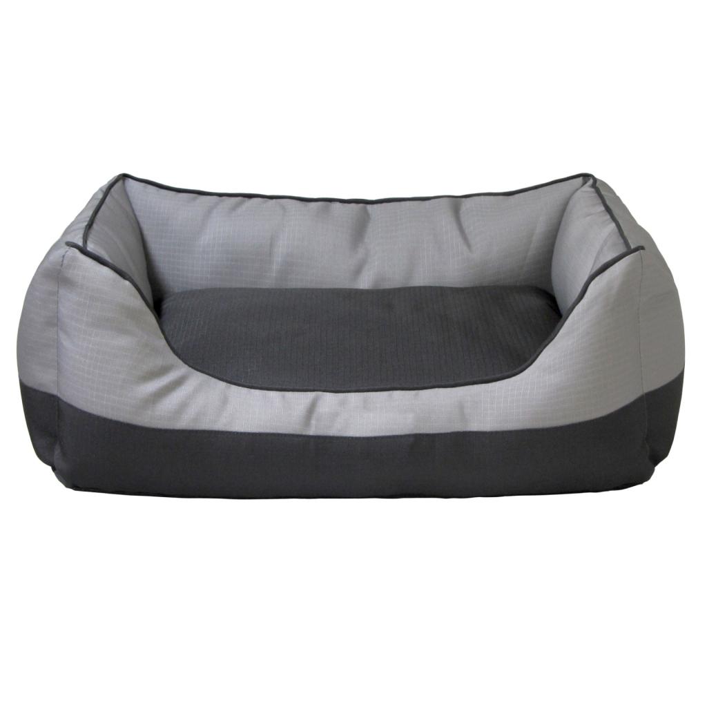 Ethical Spot Sleep Zone Two-Tone Plush Beds Gray/Black, 20-in