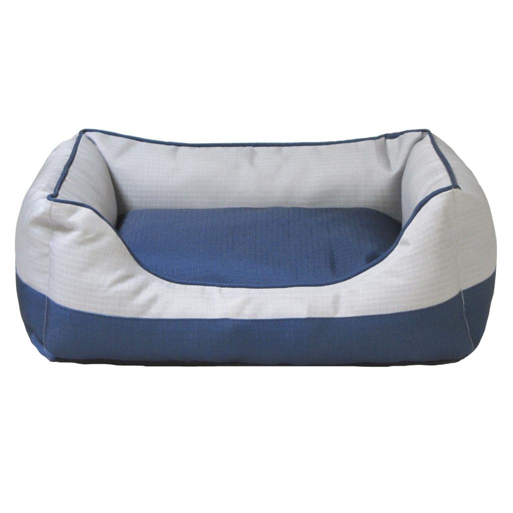 Ethical Spot Sleep Zone Two-Tone Plush Beds Gray/Navy, 30-in