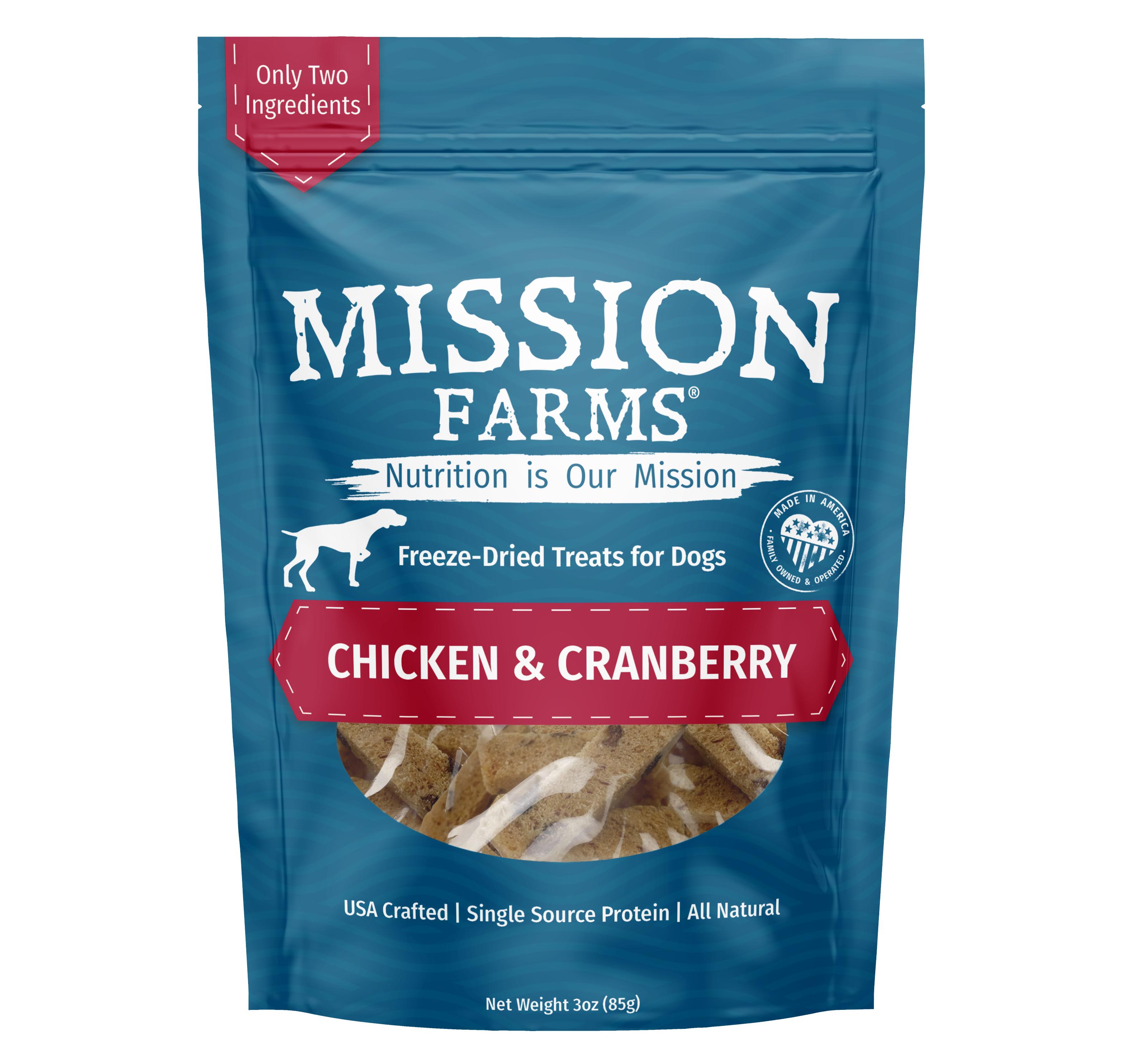 Mission Farms Chicken & Cranberry Freeze-Dried Dog Treats