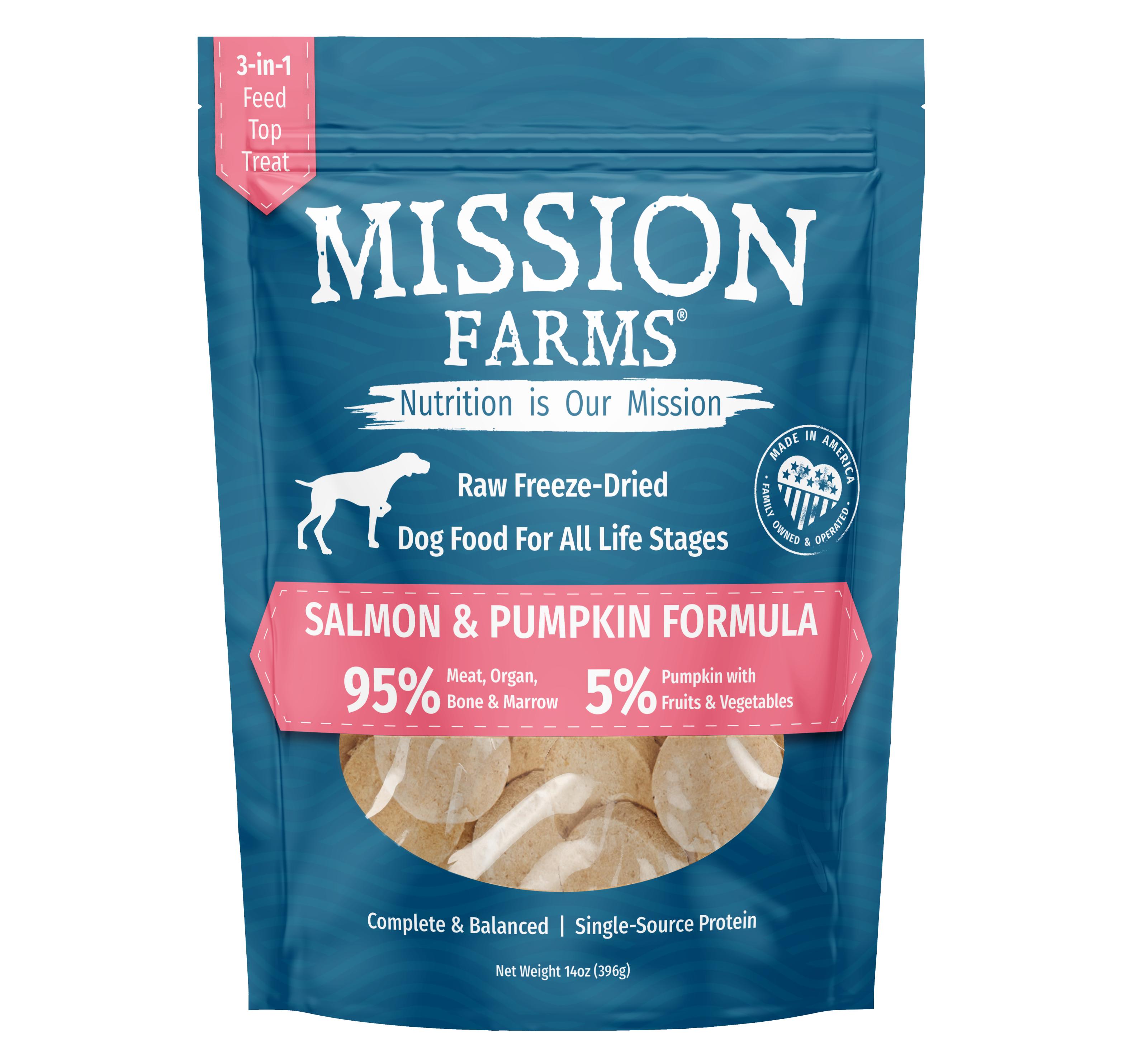Mission Farms Salmon & Pumpkin Freeze-Dried Dog Food