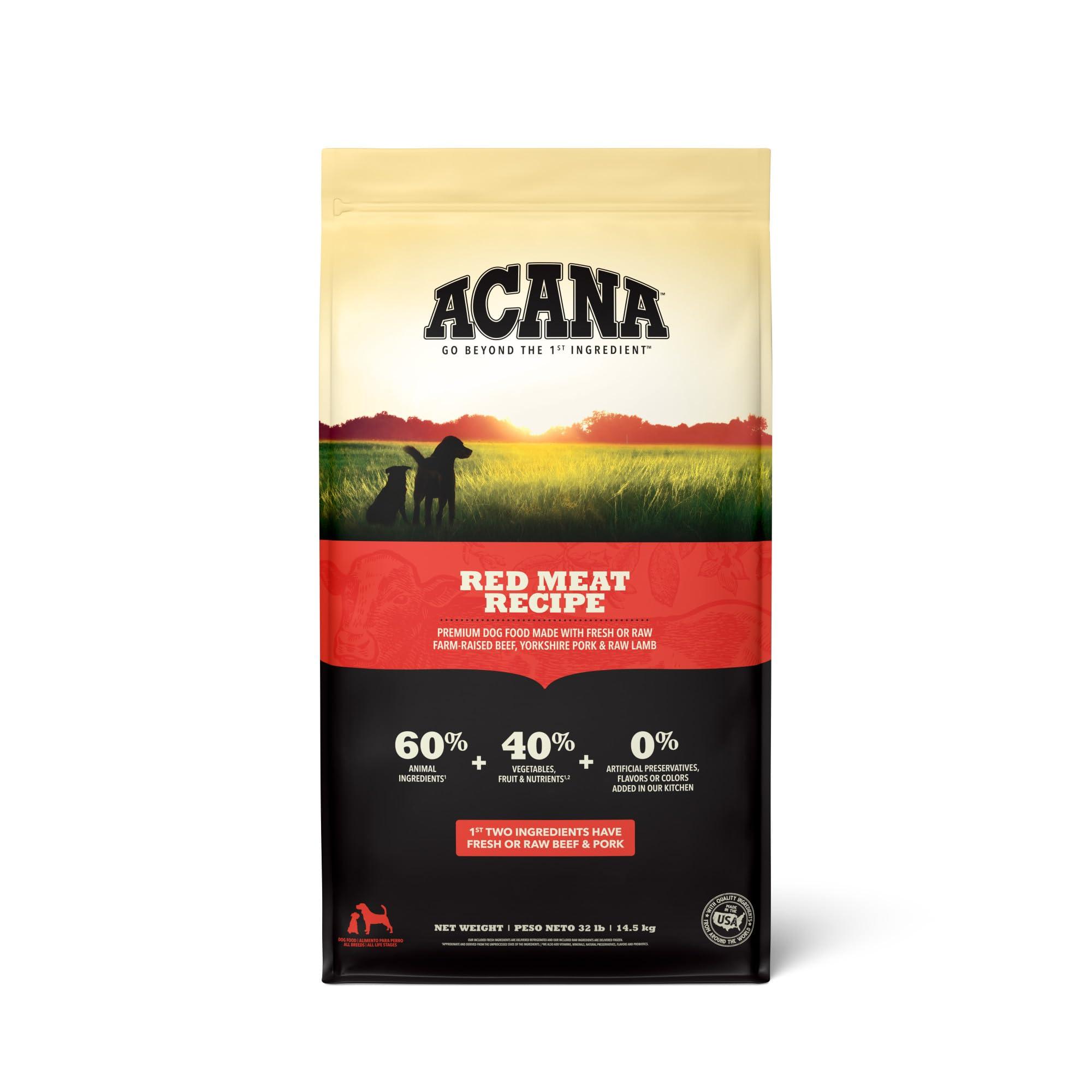 ACANA Red Meat Grain-Free Dry Dog Food, 32-lb