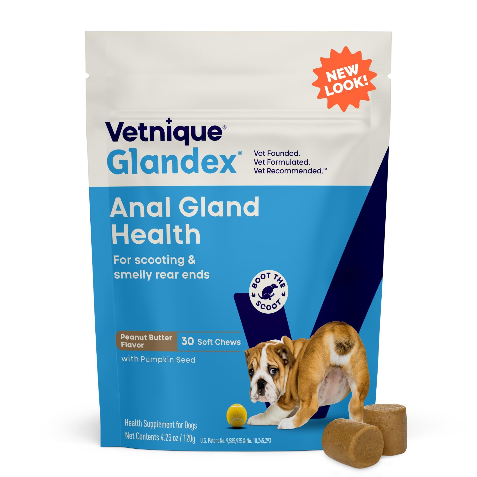 Vetnique Glandex Anal Gland Peanut Butter Flavor Soft Chews Dog Supplement