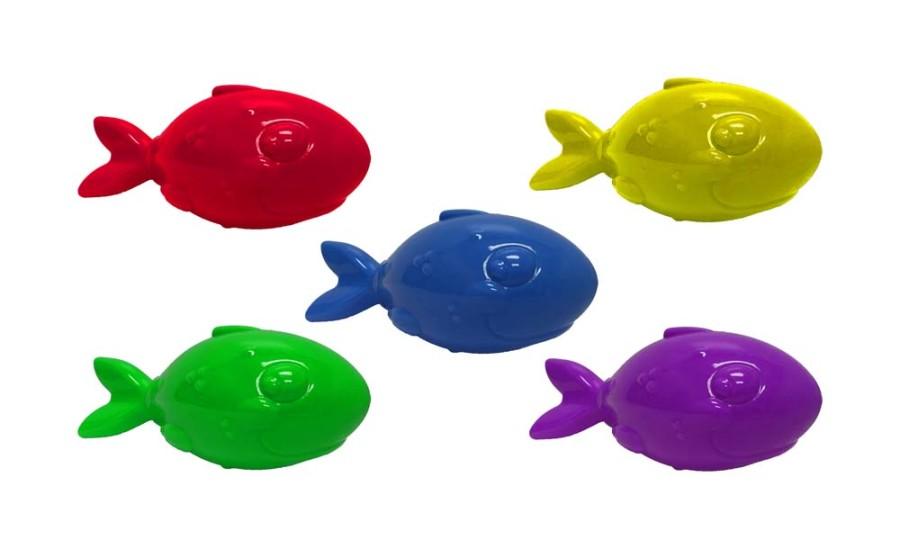 Multipet Ruff Enuff Lobberz Fish Dog Toy, Color Varies, 7-in