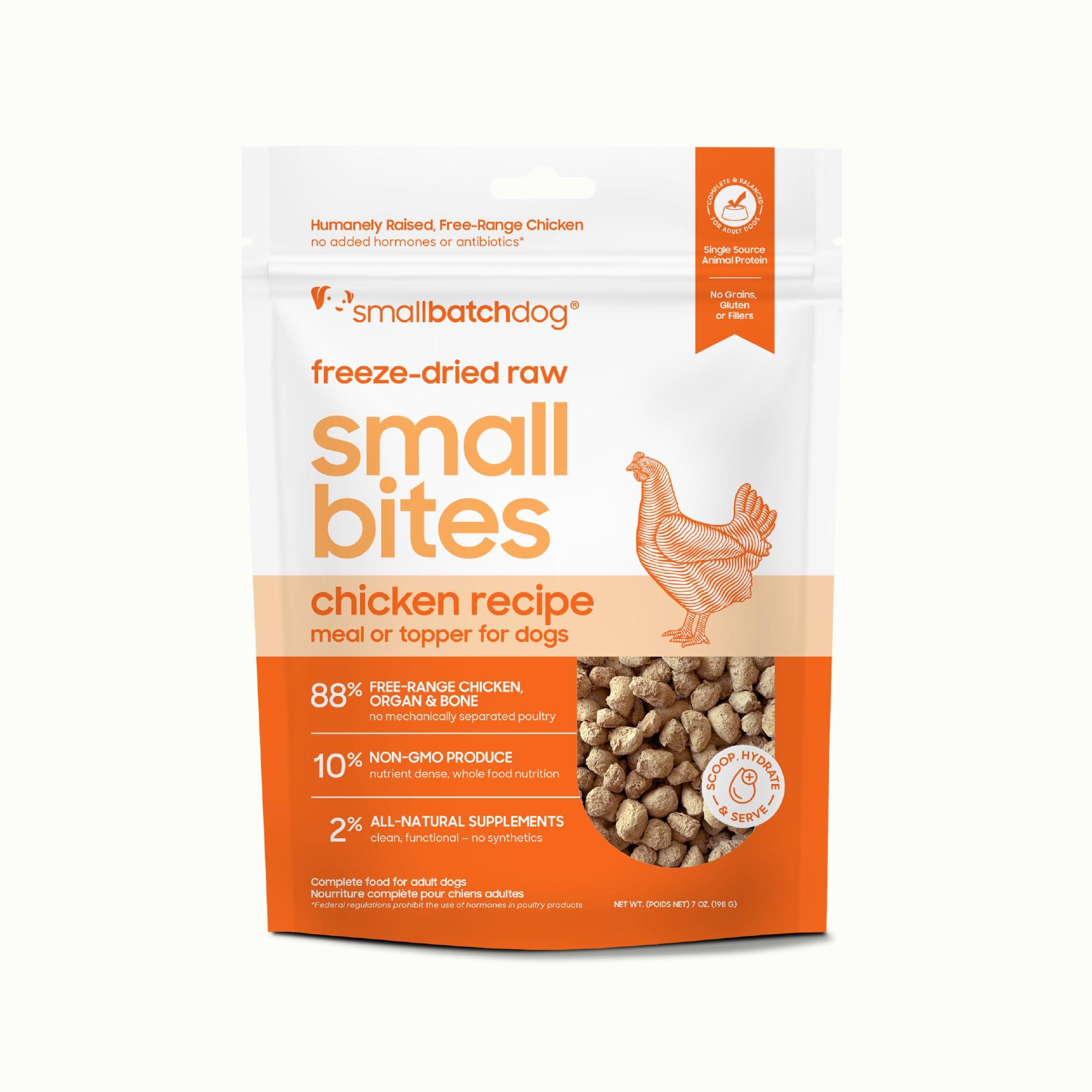 Smallbatch Scoopable Small Bites Chicken Freeze-Dried Dog Food, 7-oz