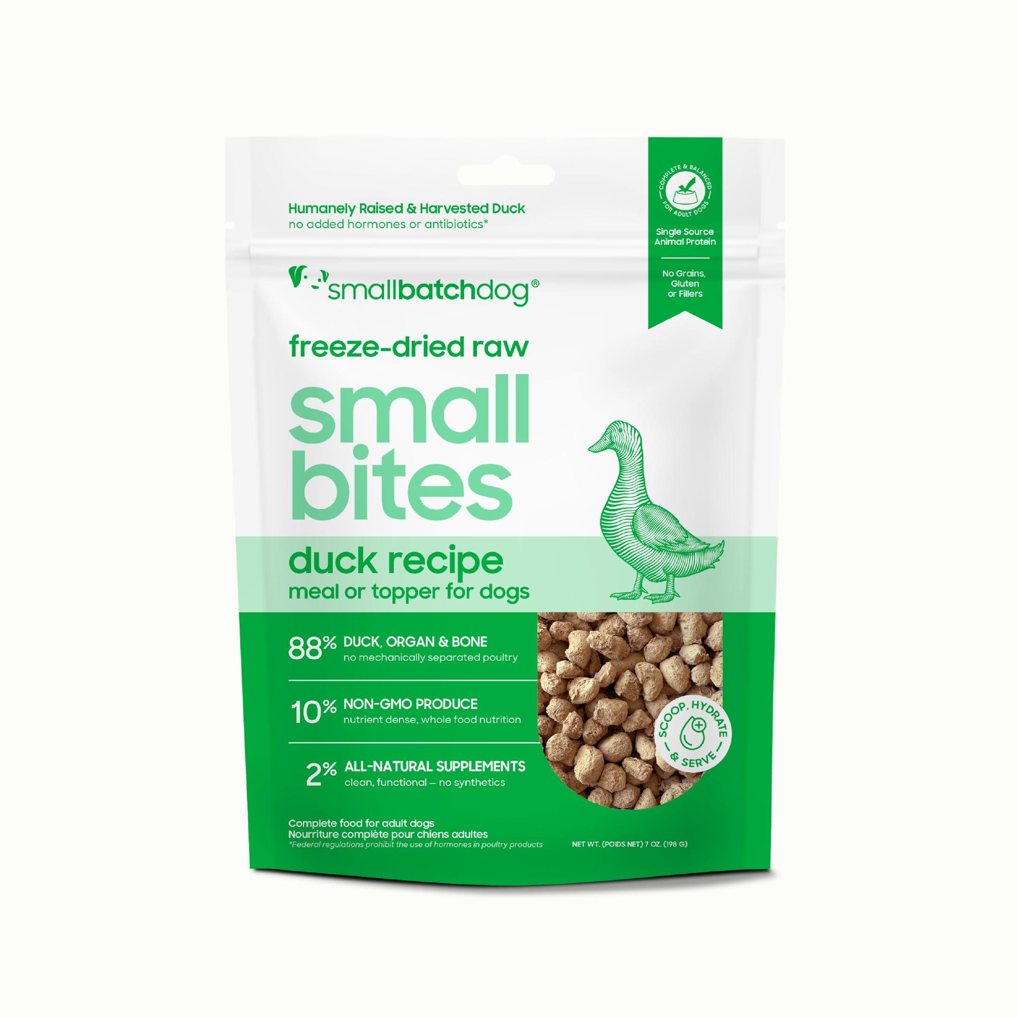 Smallbatch Scoopable Small Bites Duck Freeze-Dried Dog Food