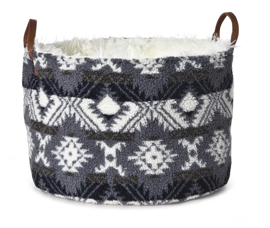 Max & Marlow Round Lounger Cat Bed, Black/White